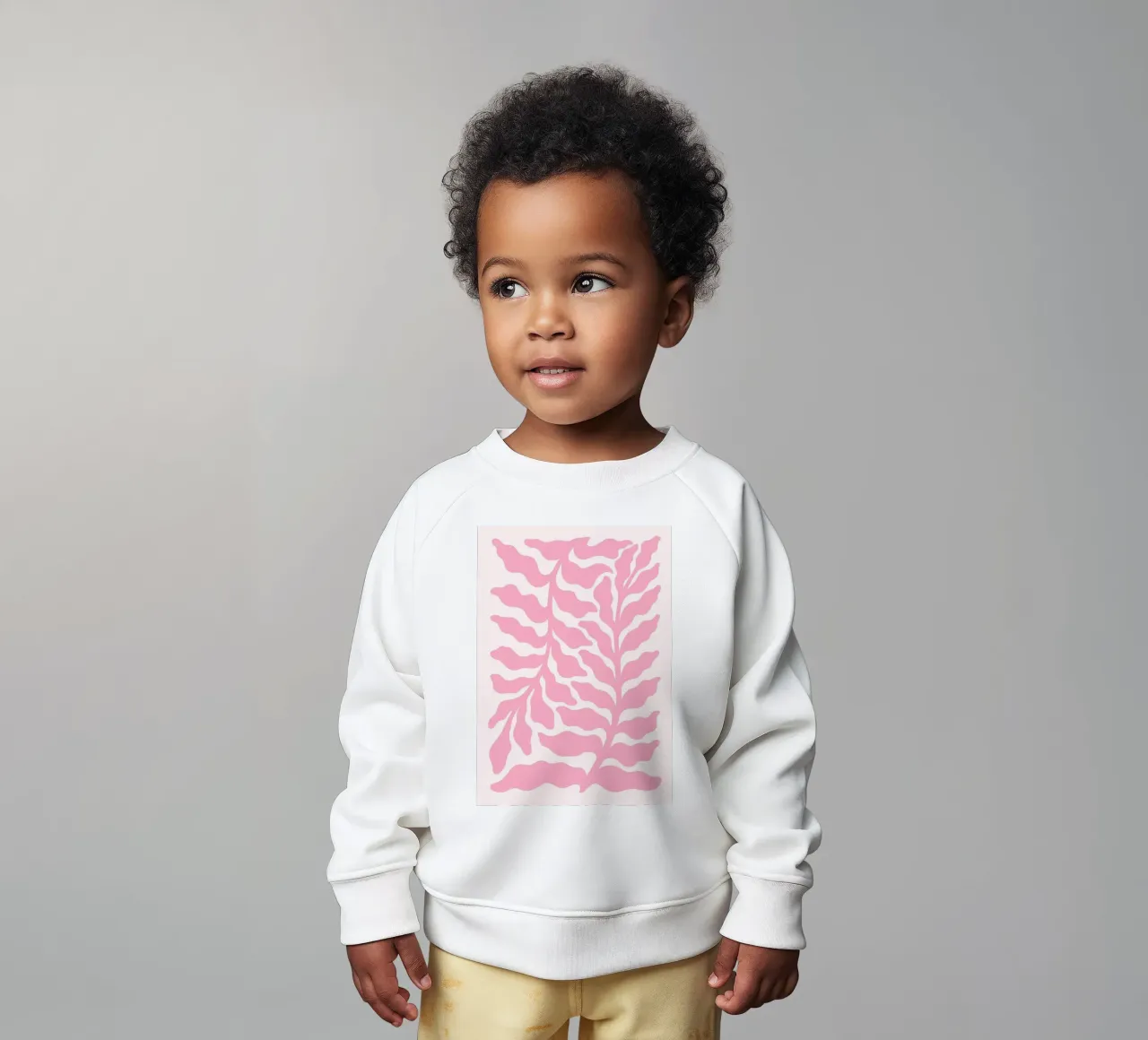 Matisse Inspired Pink Foliage - Abstract Botanical Print baby sweatshirt by ClubArt