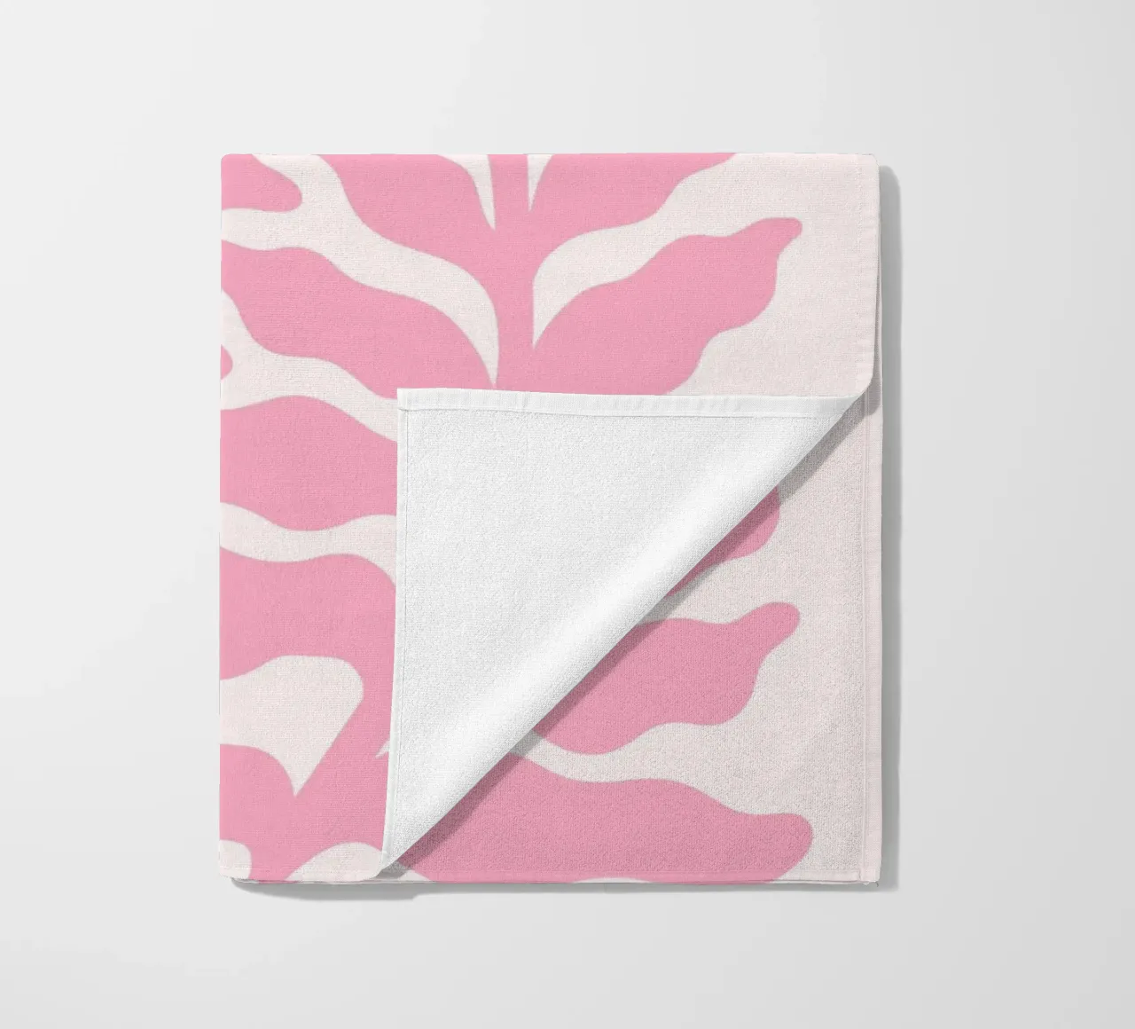 Matisse Inspired Pink Foliage - Abstract Botanical Print beach towel by ClubArt