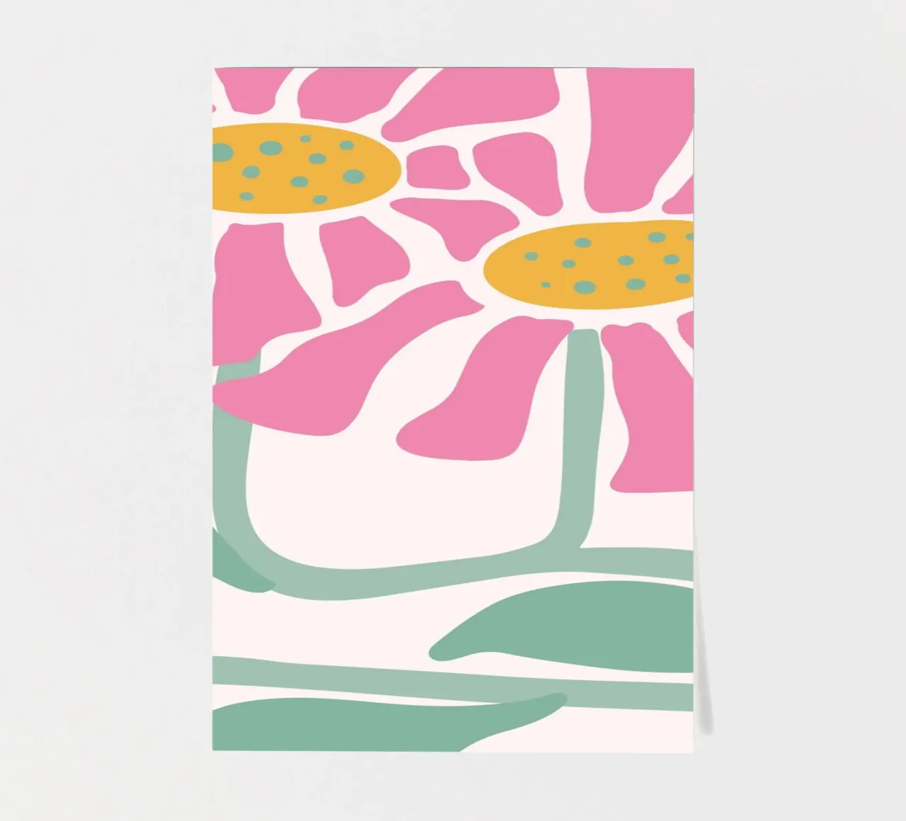 Retro Pink Coneflower Art - Abstract Botanical Print sticker sheet by ClubArt