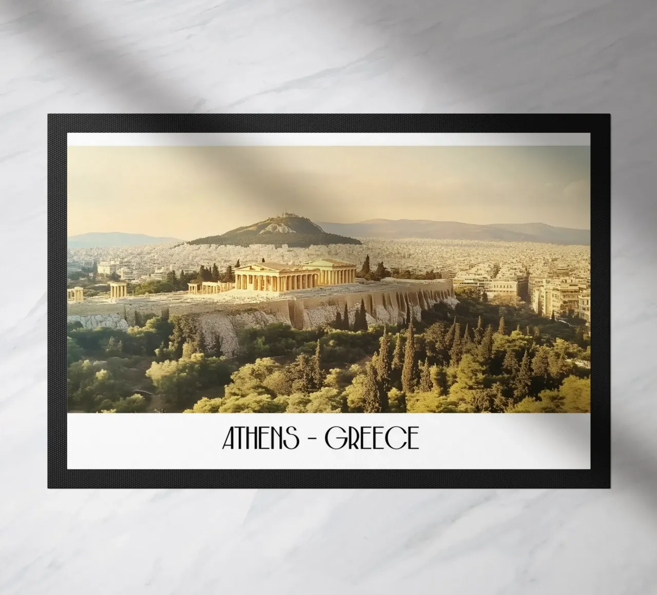 Atene Grecia Acropoli Partenone Poster di viaggio d'epoca zerbino da ClubArt