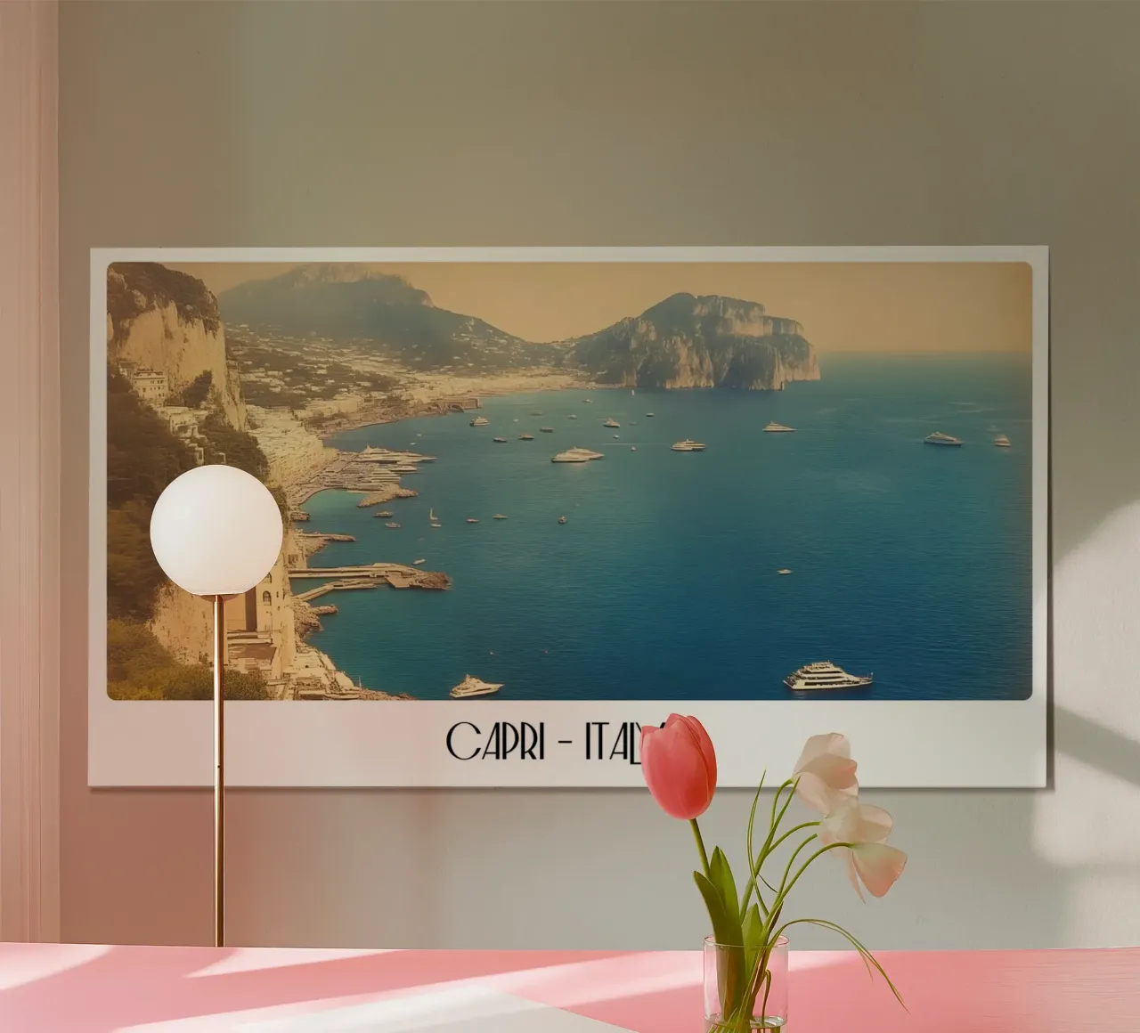 Capri Italia Vintage Costa Mediterráneo Póster de viaje poster de ClubArt