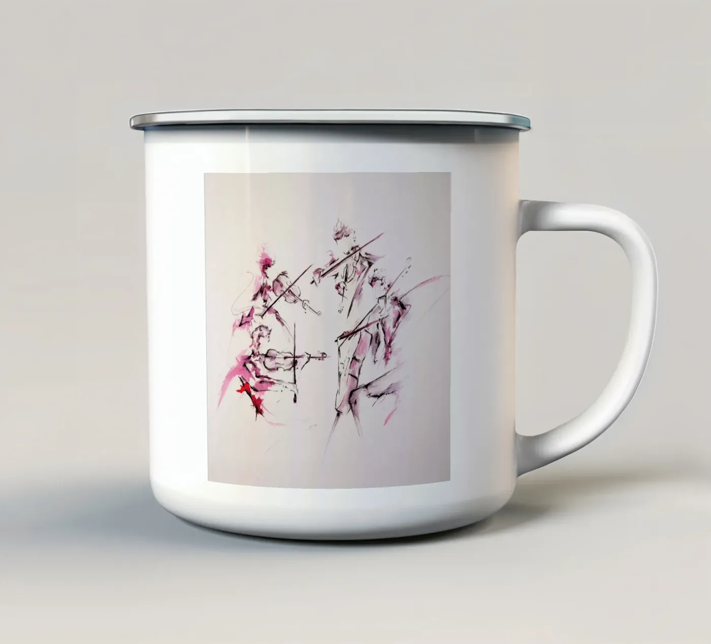 Quartet enamel mug by Marc Allante