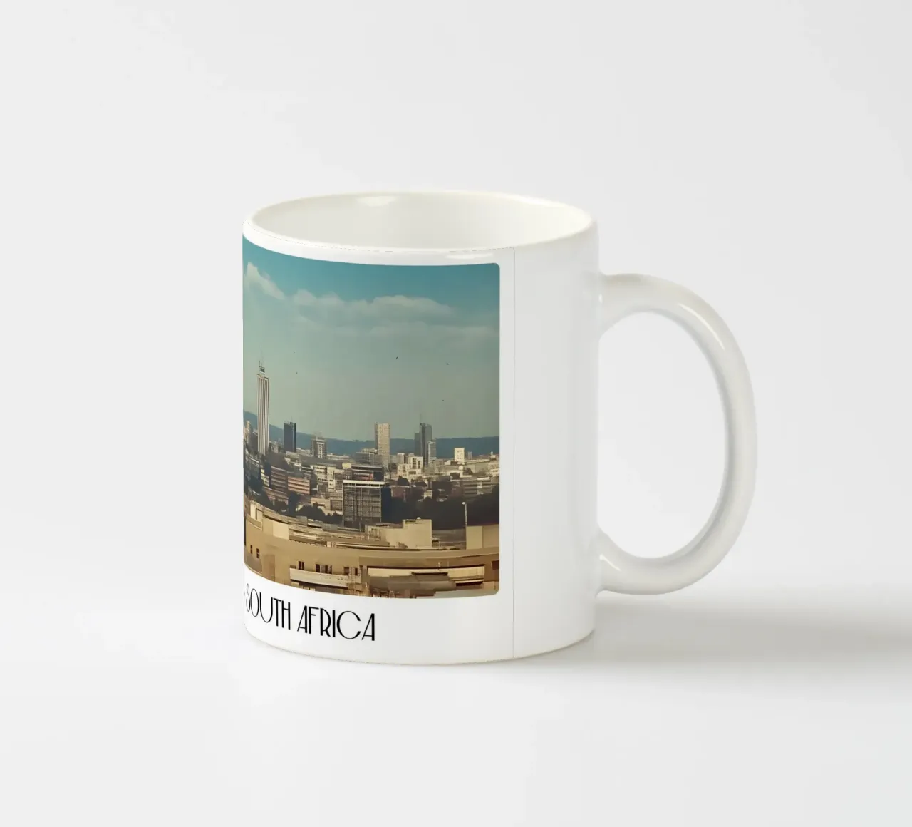 Johannesburg Sudafrica Torre Hillbrow Skyline d'epoca tazza in ceramica da ClubArt