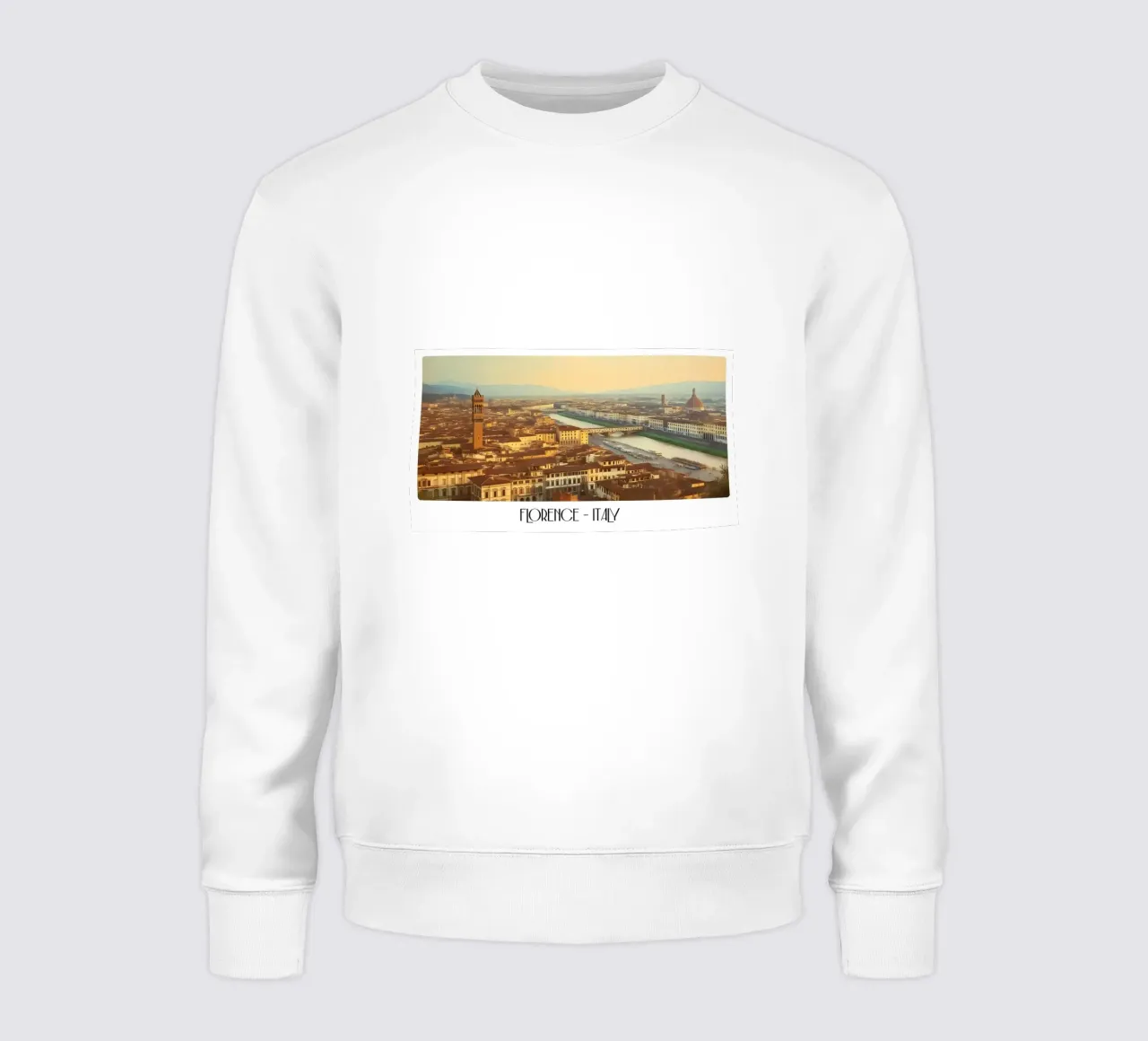 Florence Italy Ponte Vecchio Duomo Vintage Travel Poster sweatshirt by ClubArt