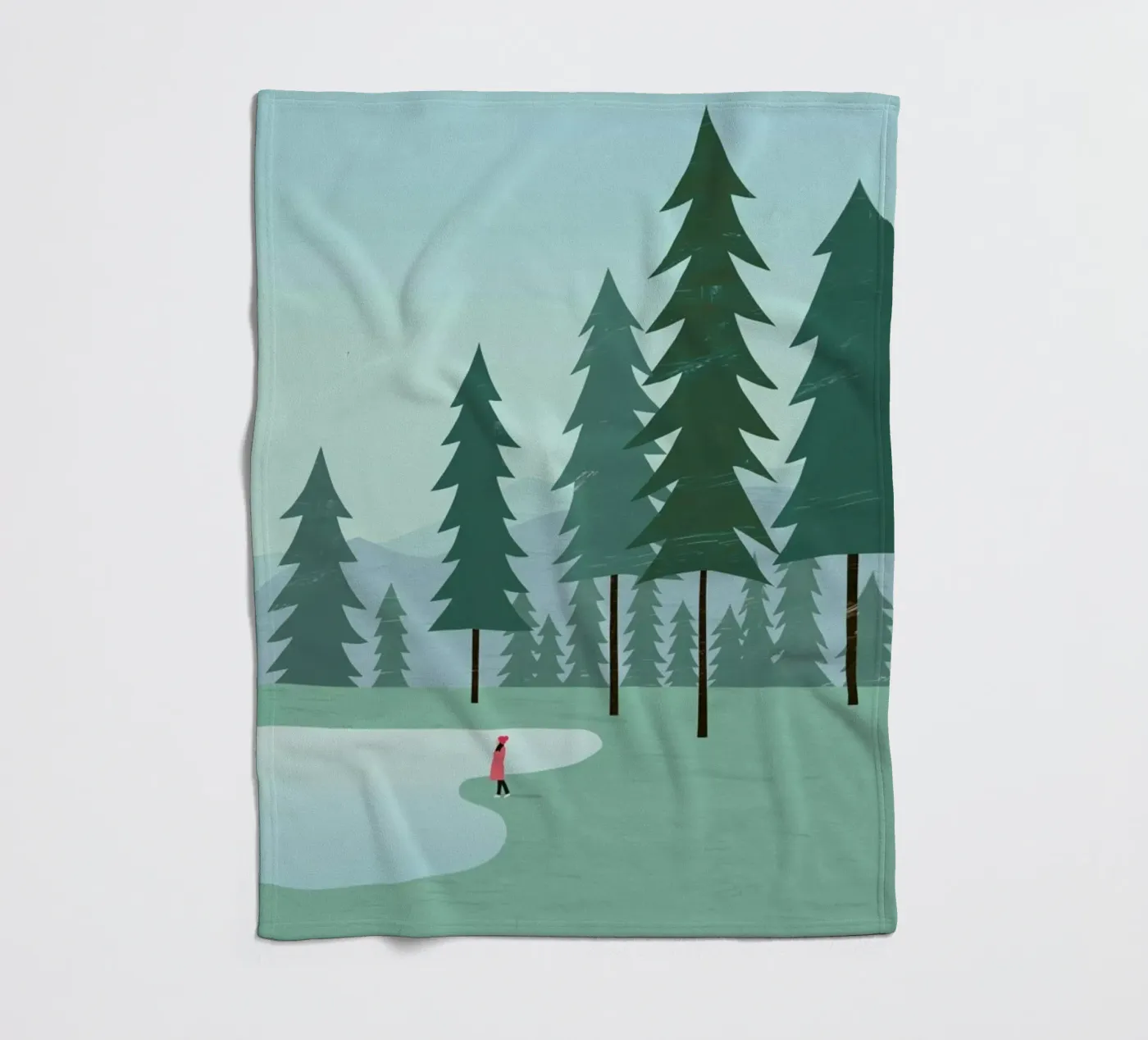 Wald fleece blanket by Katinka Reinke