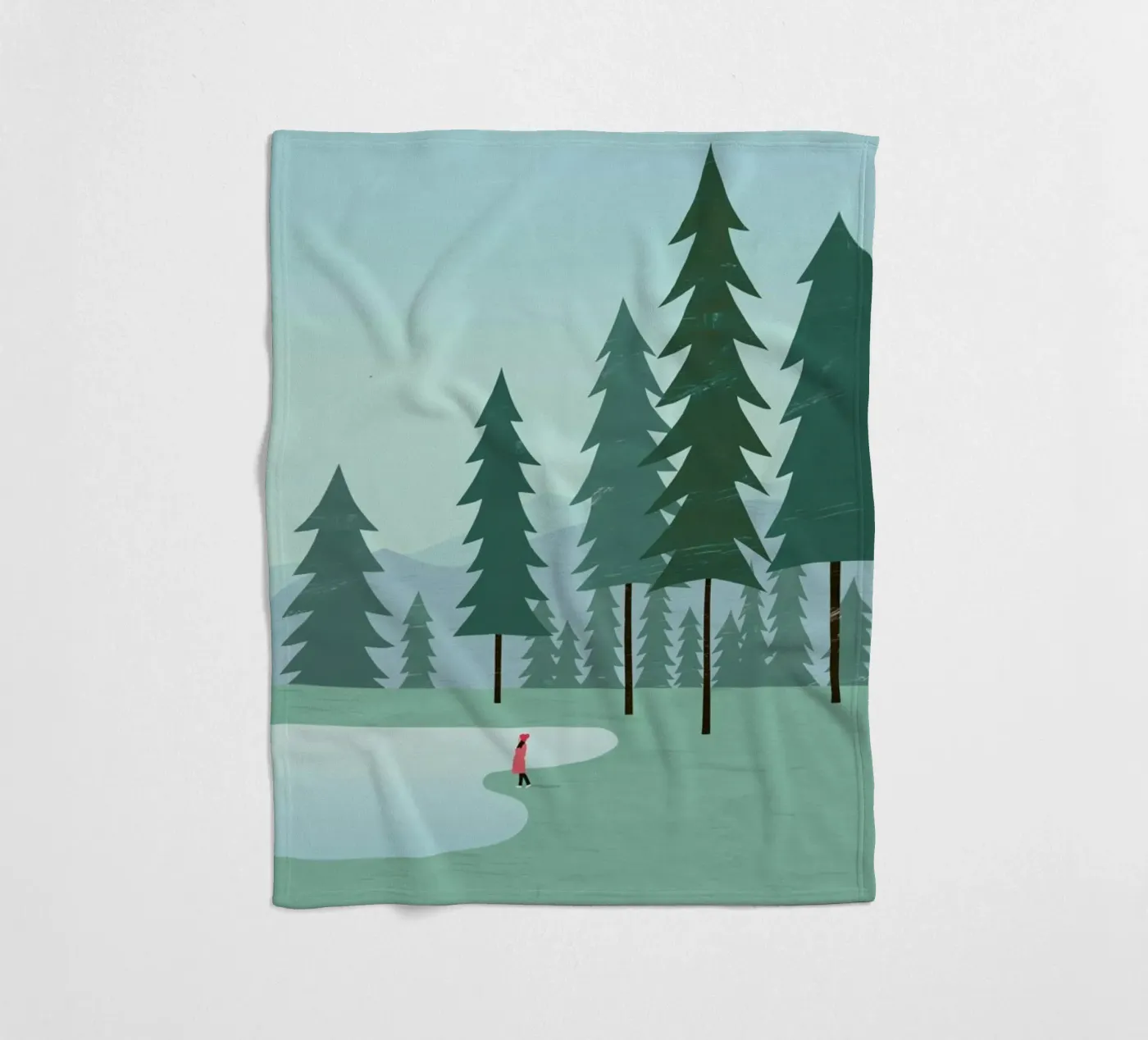 Wald fleece blanket by Katinka Reinke