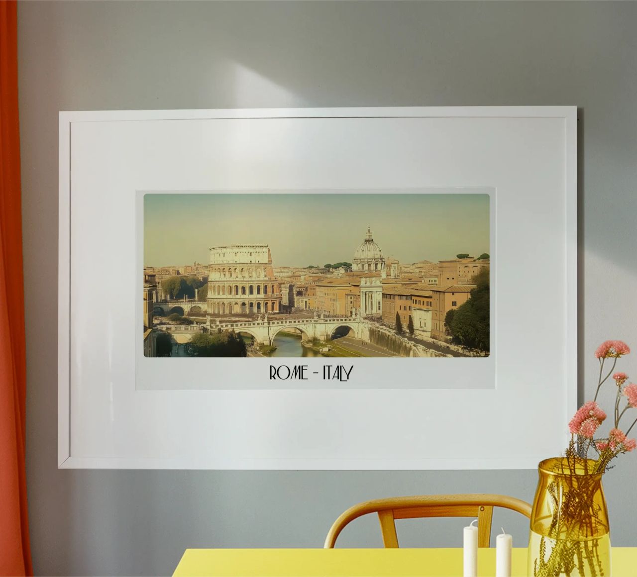 Rome Colosseum & Vatican Vintage - Italy Travel Art Print poster de ClubArt