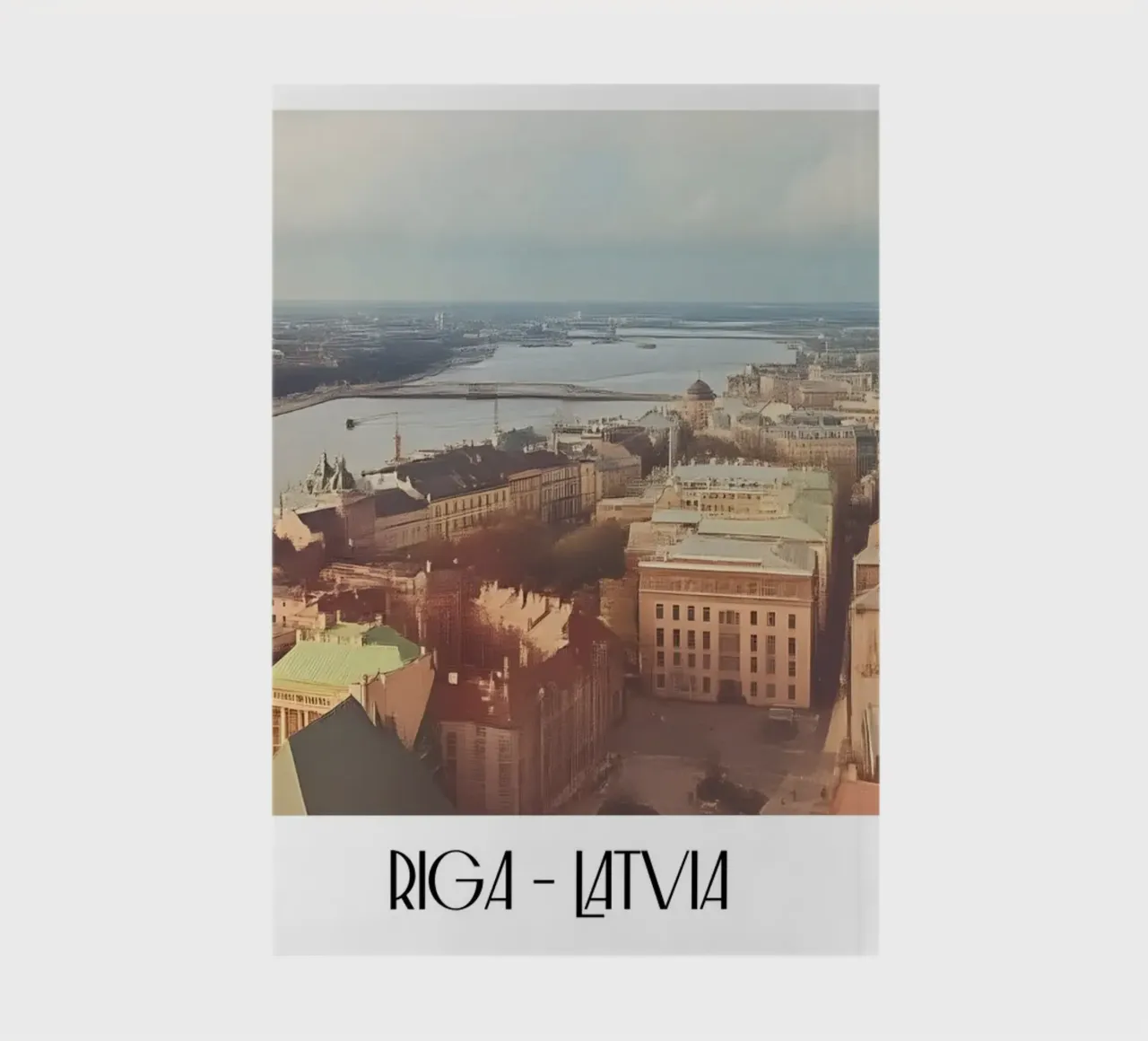 Riga Latvia Old Town View - Baltic Cityscape Art Print notebook by ClubArt
