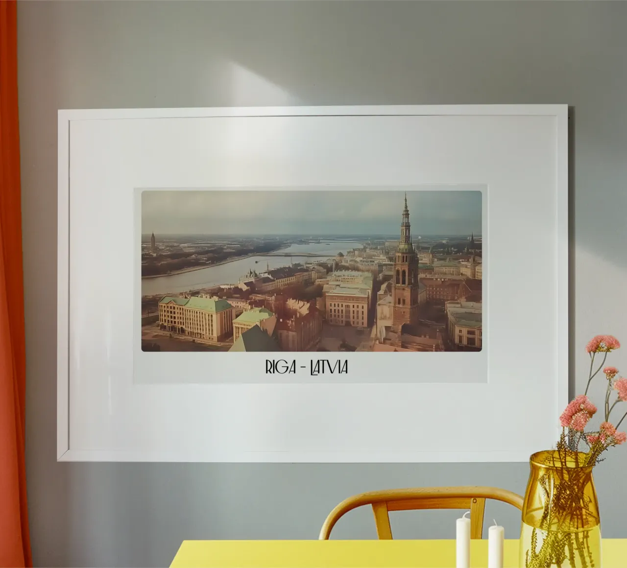 Riga Latvia Old Town View - Baltic Cityscape Art Print poster by ClubArt