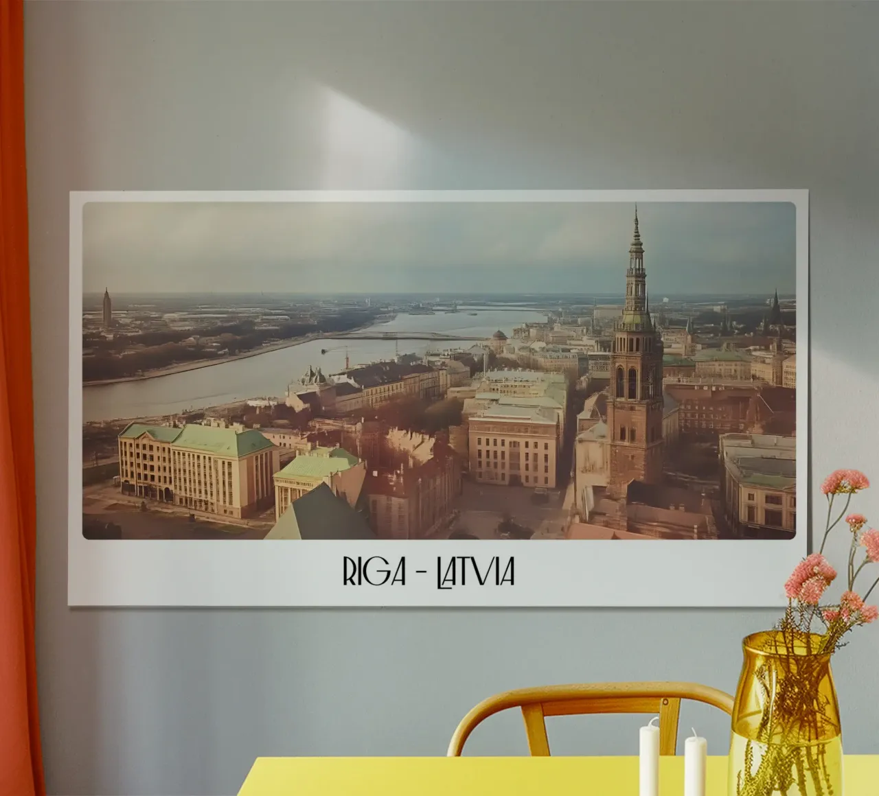 Riga Latvia Old Town View - Baltic Cityscape Art Print poster by ClubArt