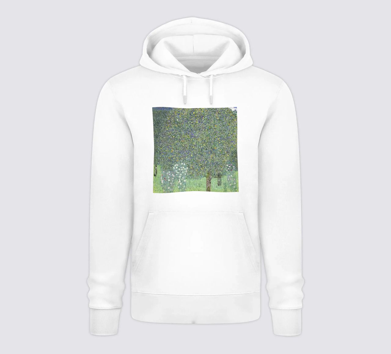 Gustav Klimt - Rosensträucher unter Bäumen (1905) Hoodie von Analic
