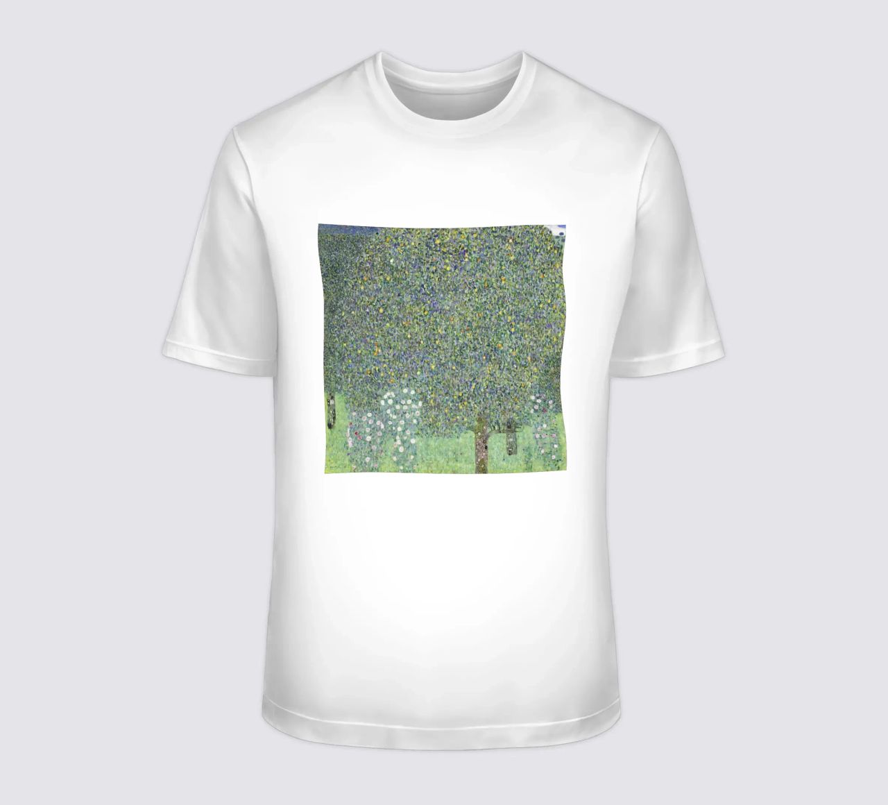 Gustav Klimt - Rosensträucher unter Bäumen (1905) T-Shirt von Analic
