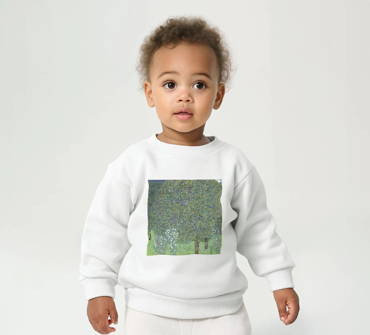 Gustav Klimt - Rosensträucher unter Bäumen (1905) Baby Sweatshirt von Analic