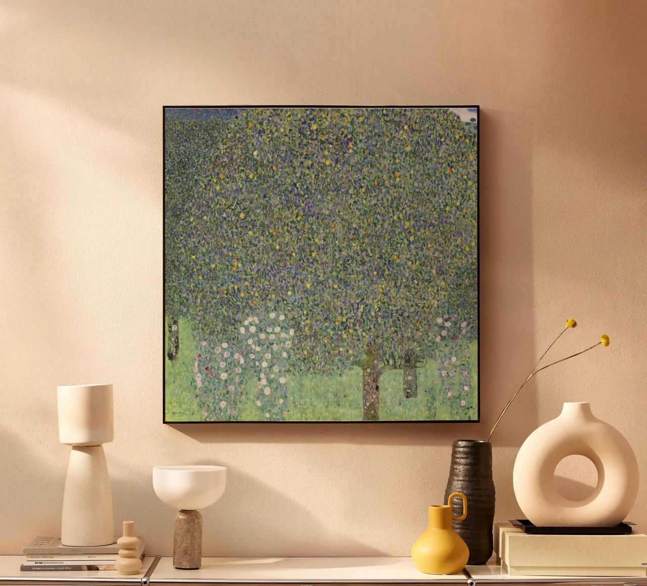 Gustav Klimt - Rosensträucher unter Bäumen (1905) Acryl-Glas von Analic