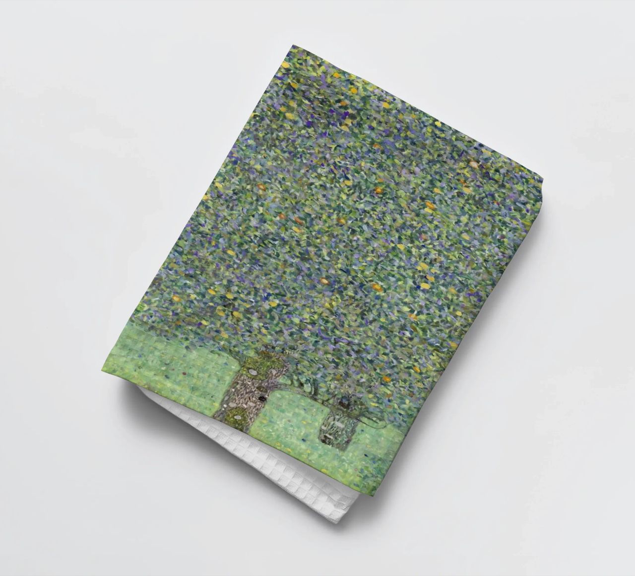 Gustav Klimt - Rosensträucher unter Bäumen (1905) Geschirrtuch von Analic