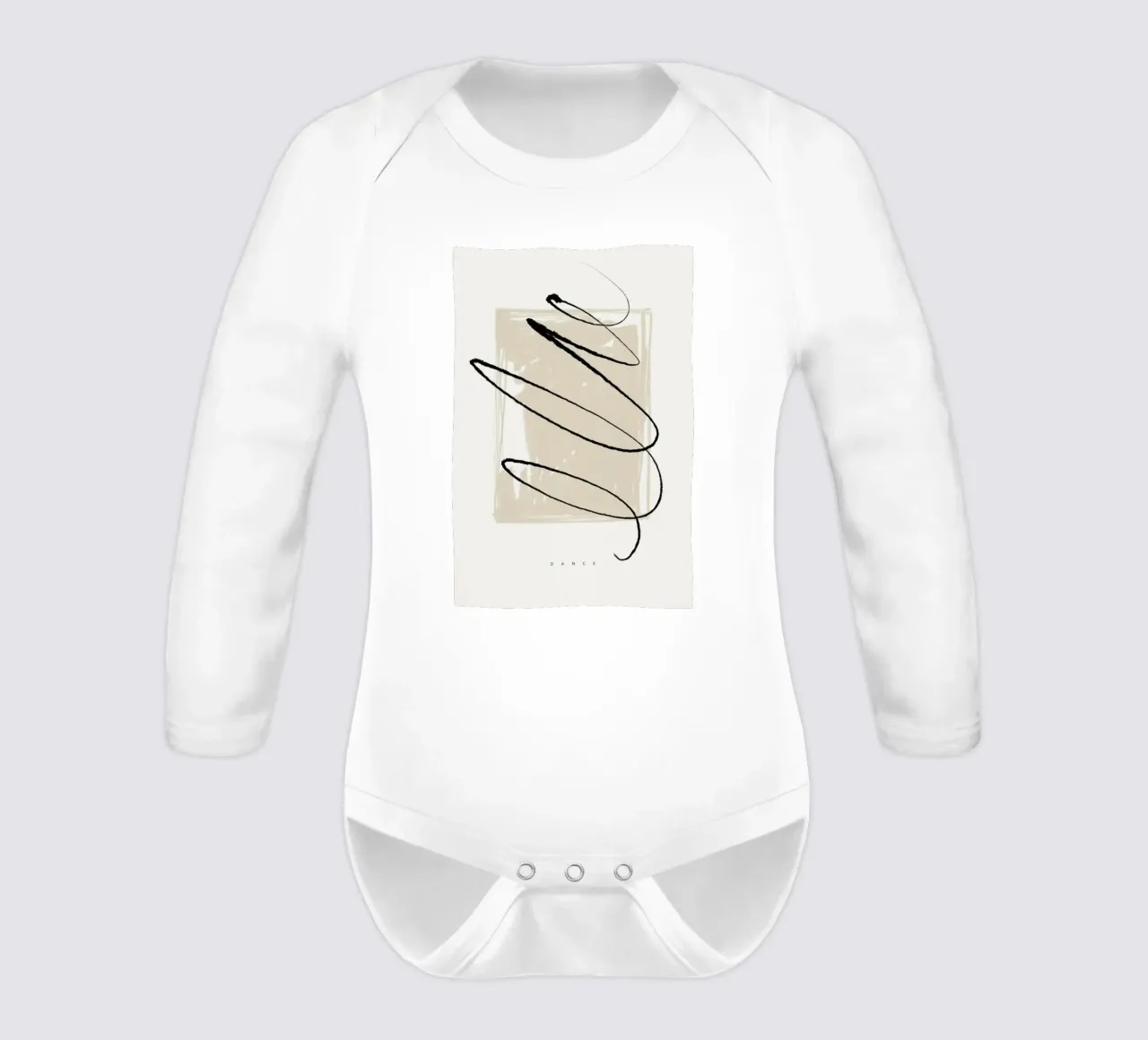 Dance 2 long-sleeve baby romper by Graphite