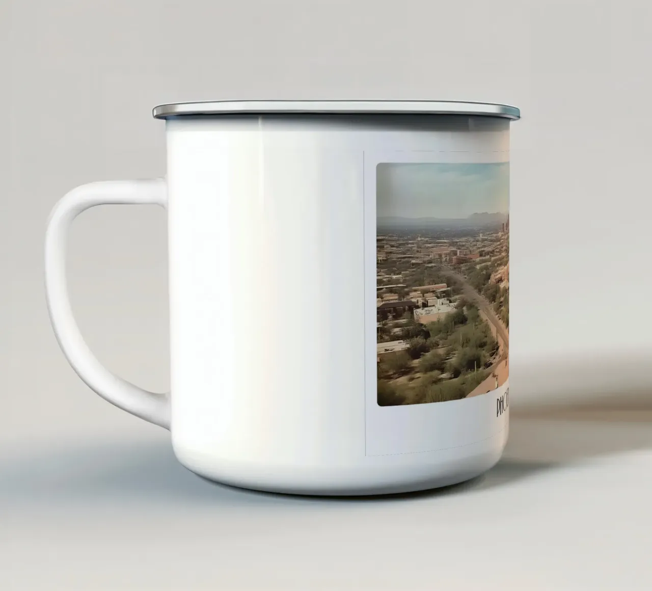 Phoenix Arizona Camelback View - Arte del deserto sud-occidentale tazza in smalto da ClubArt
