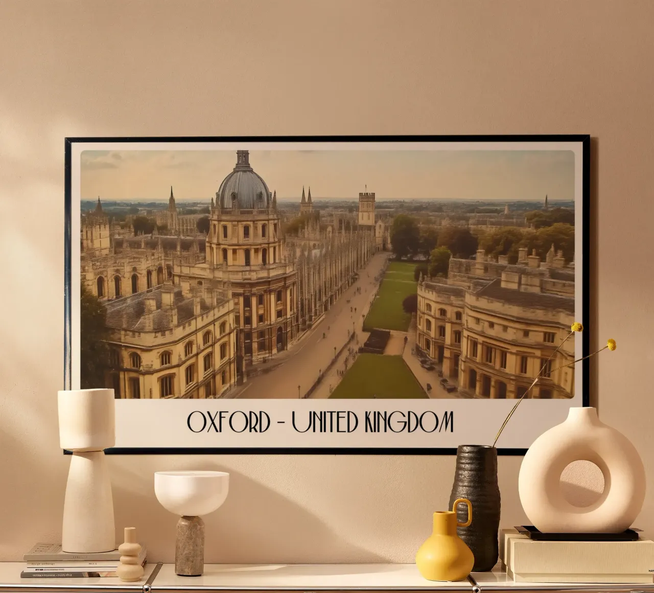 Oxford University Cityscape - UK Vintage Academic Art hahnemühle by ClubArt
