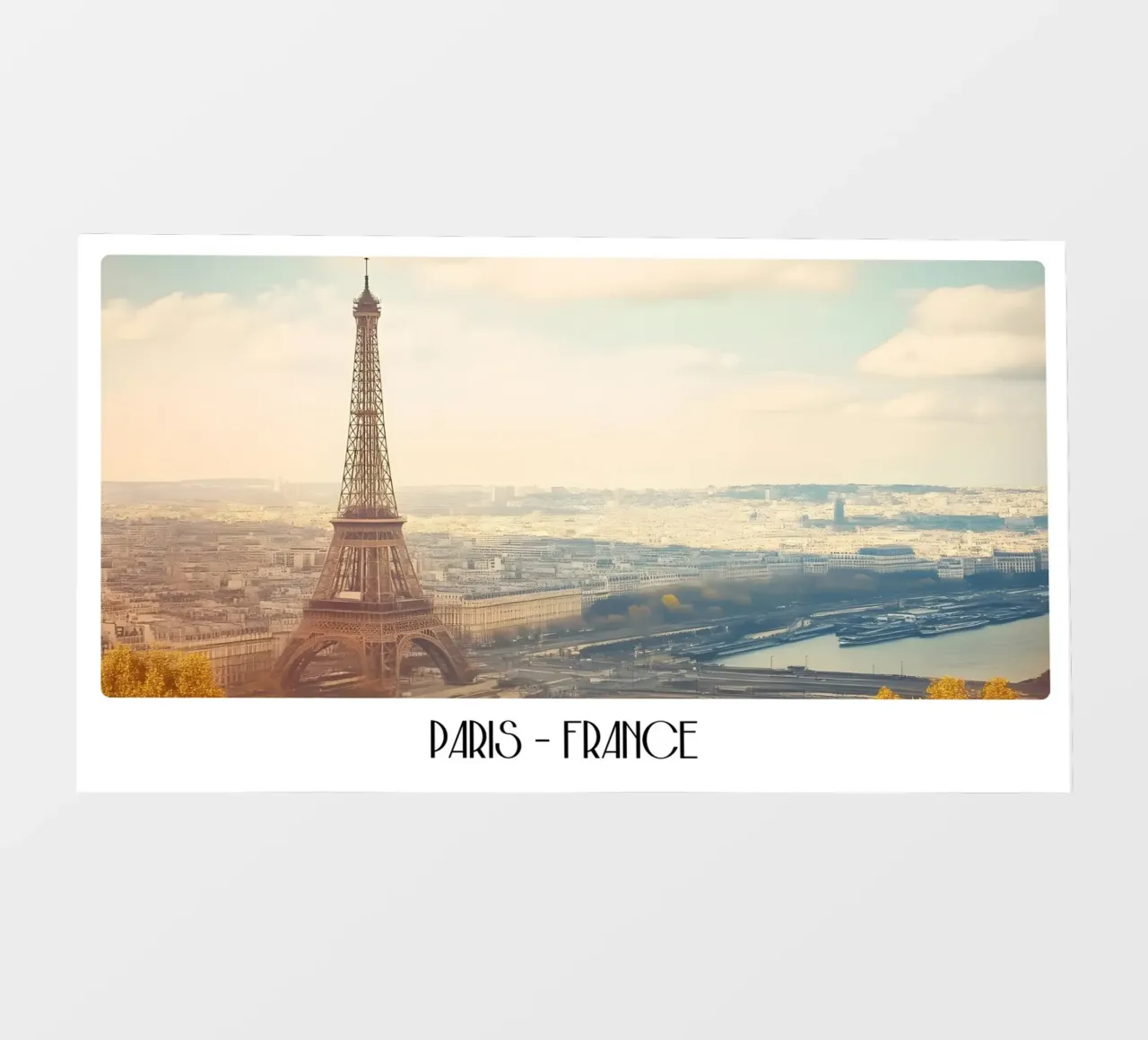 Torre Eiffel Parigi Vintage - Paesaggio iconico della città francese pellicola backlit da ClubArt