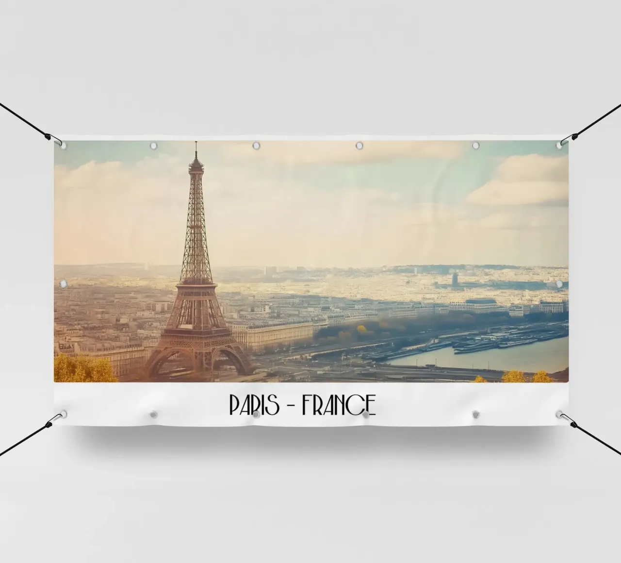 Torre Eiffel Parigi Vintage - Paesaggio iconico della città francese telo in pvc da ClubArt