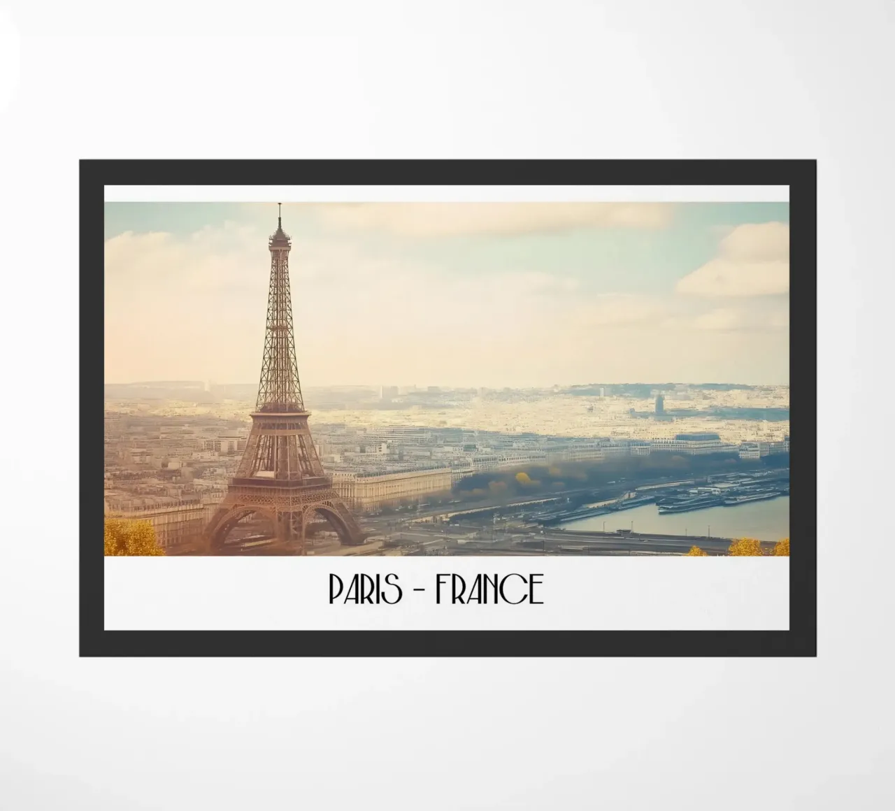 Torre Eiffel Parigi Vintage - Paesaggio iconico della città francese zerbino da ClubArt
