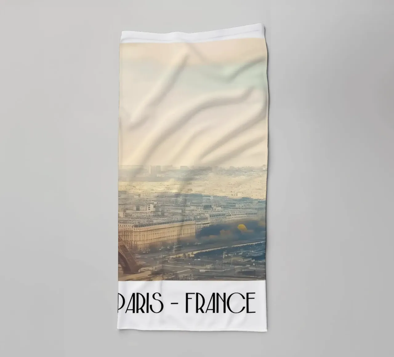 Torre Eiffel Parigi Vintage - Paesaggio iconico della città francese asciugamano da bagno da ClubArt