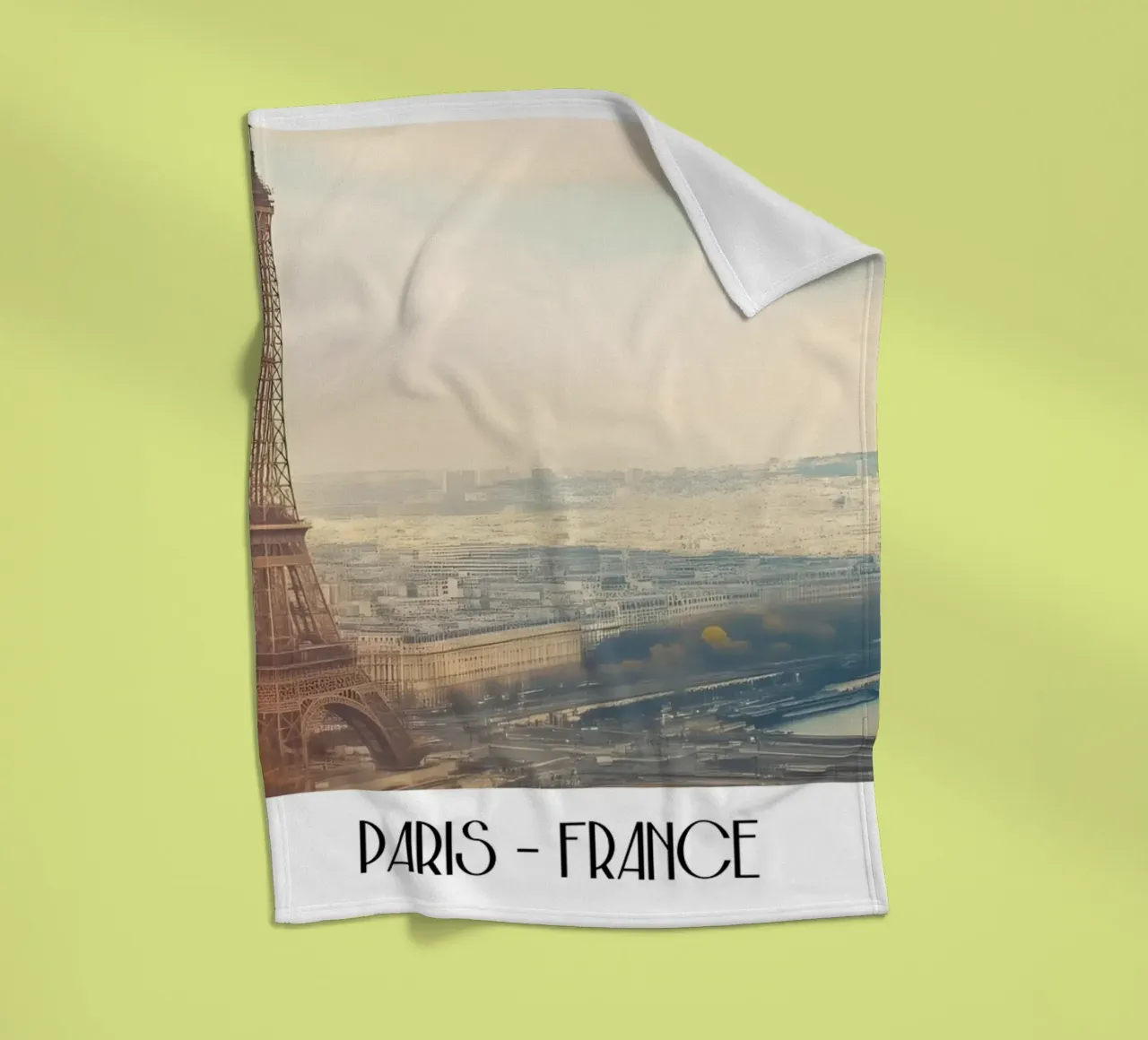Torre Eiffel Parigi Vintage - Paesaggio iconico della città francese coperta in pile da ClubArt