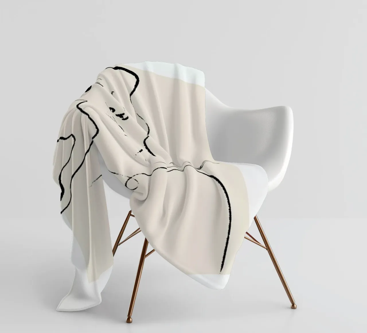 Flora plaid polaire de Graphite