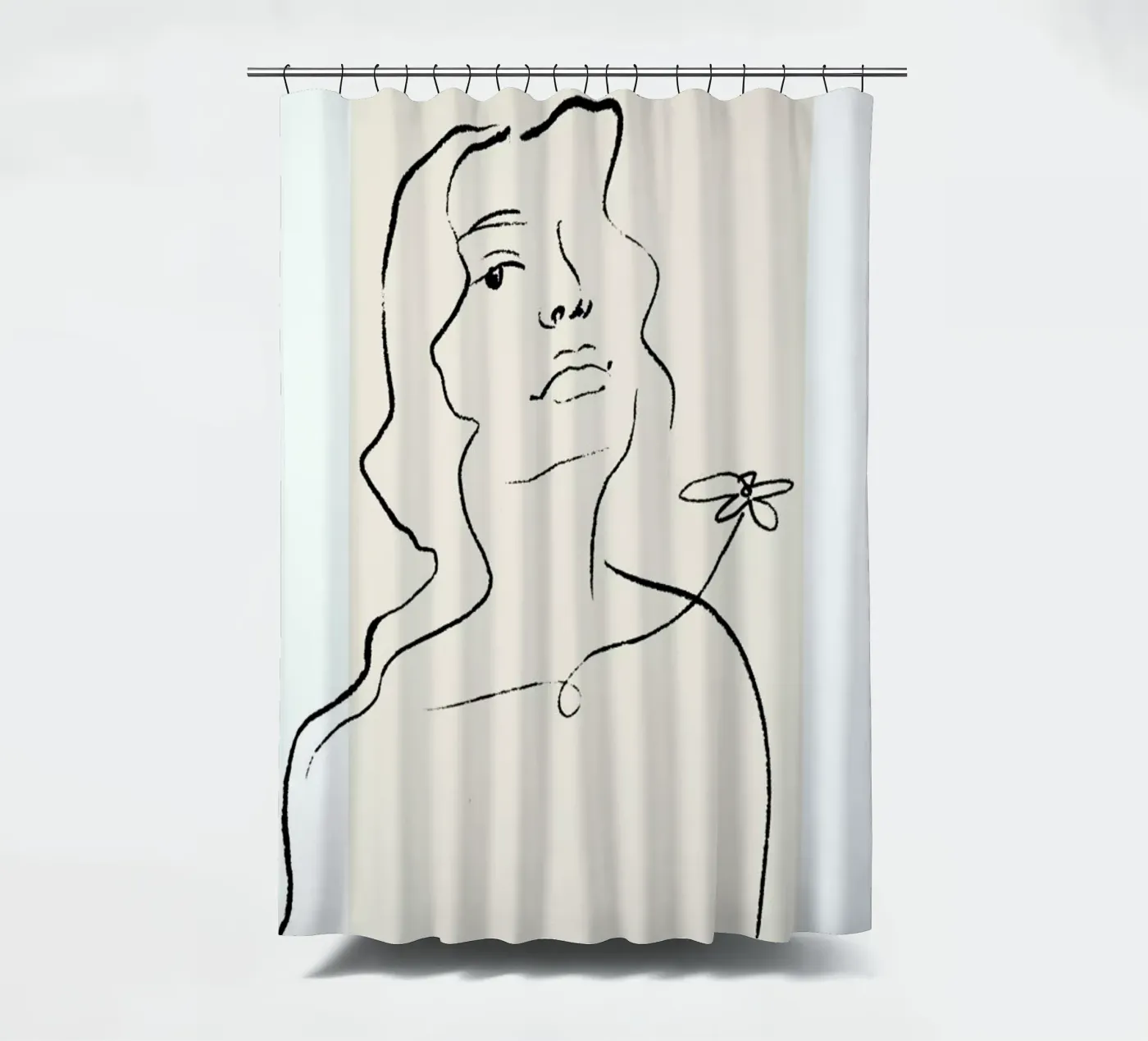 Flora Duschvorhang von Graphite