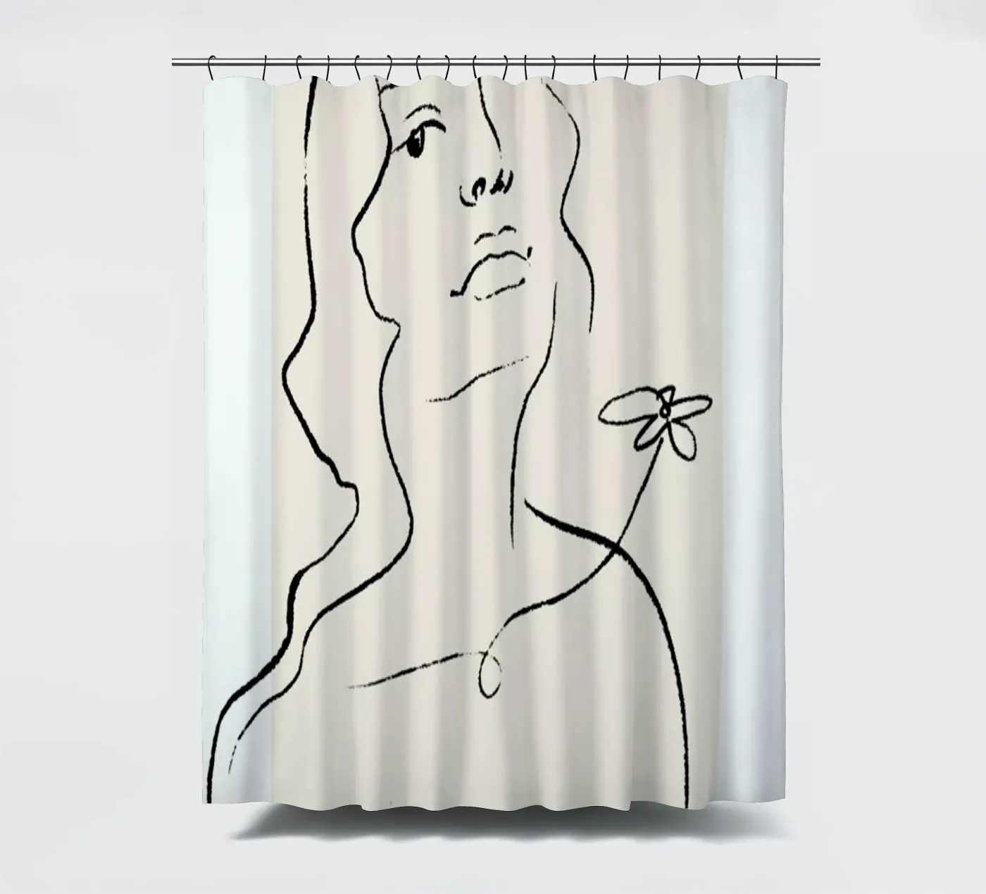 Flora Duschvorhang von Graphite