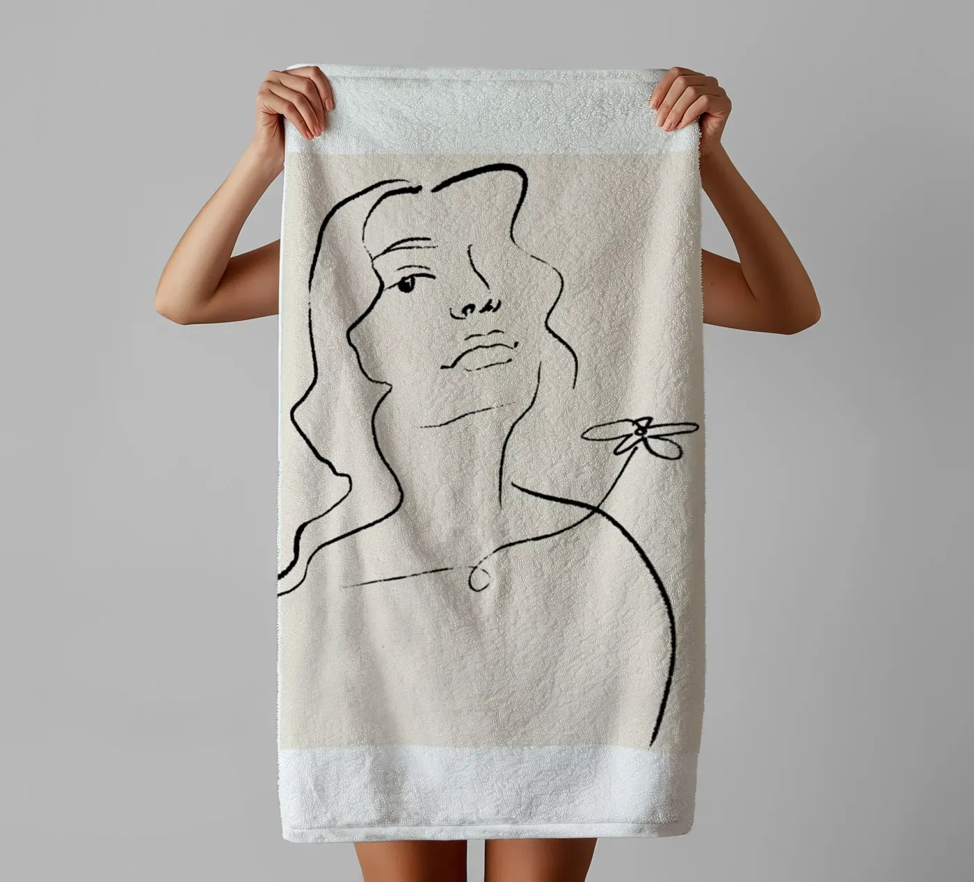 Flora badhanddoek van Graphite