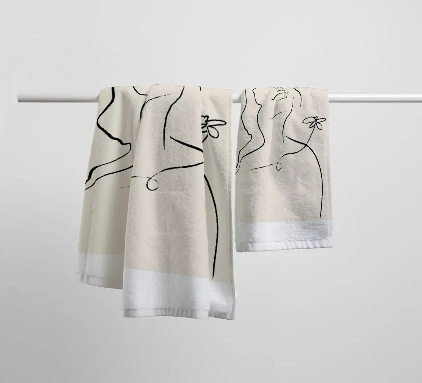 Flora badhanddoek van Graphite