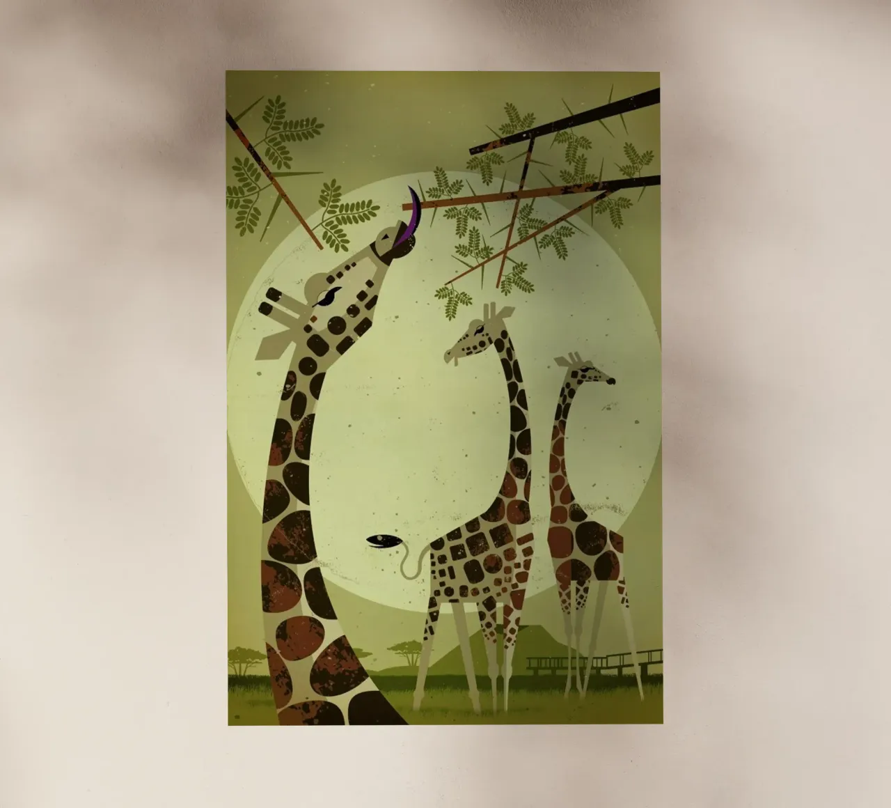 Giraffes pellicola backlit da Dieter Braun