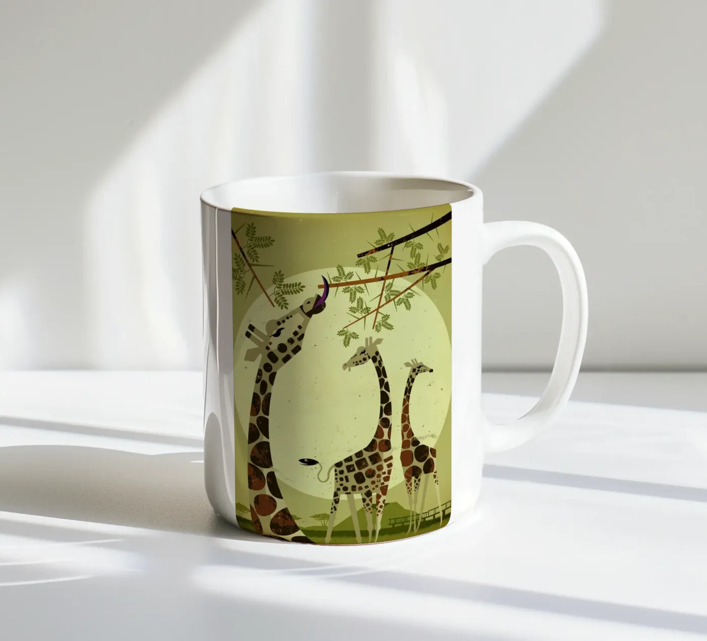 Giraffes ceramic mug by Dieter Braun