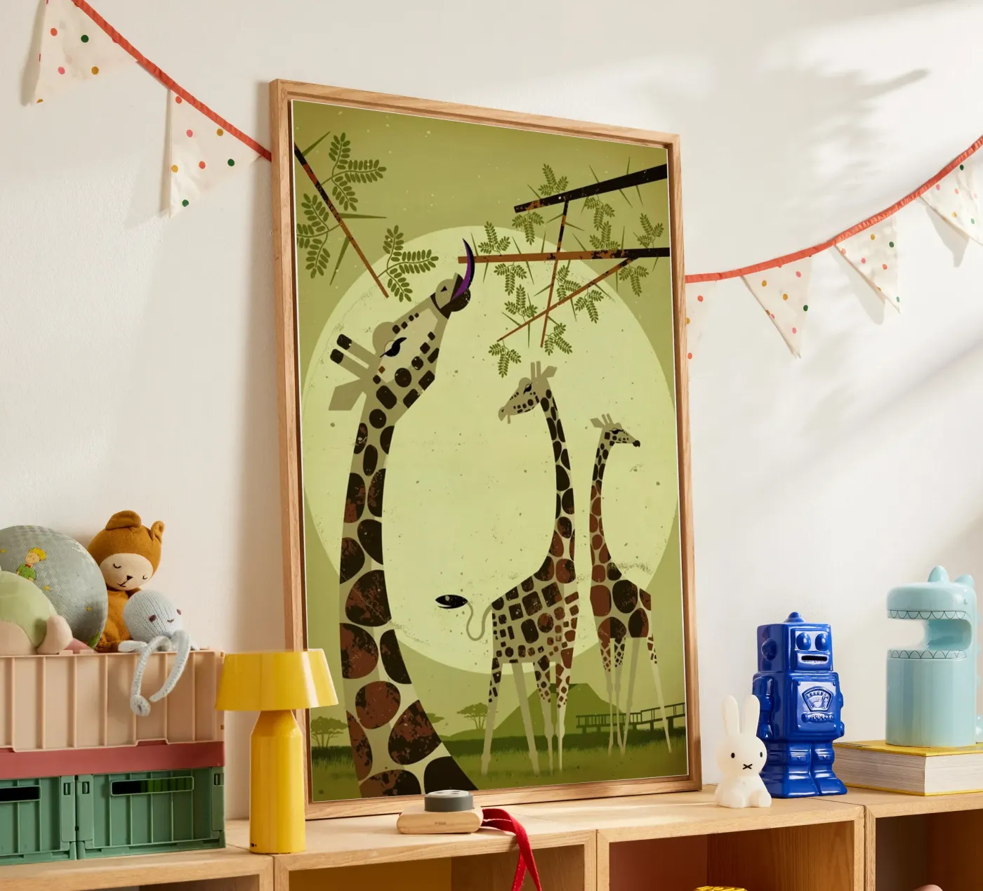 Giraffes acryl van Dieter Braun