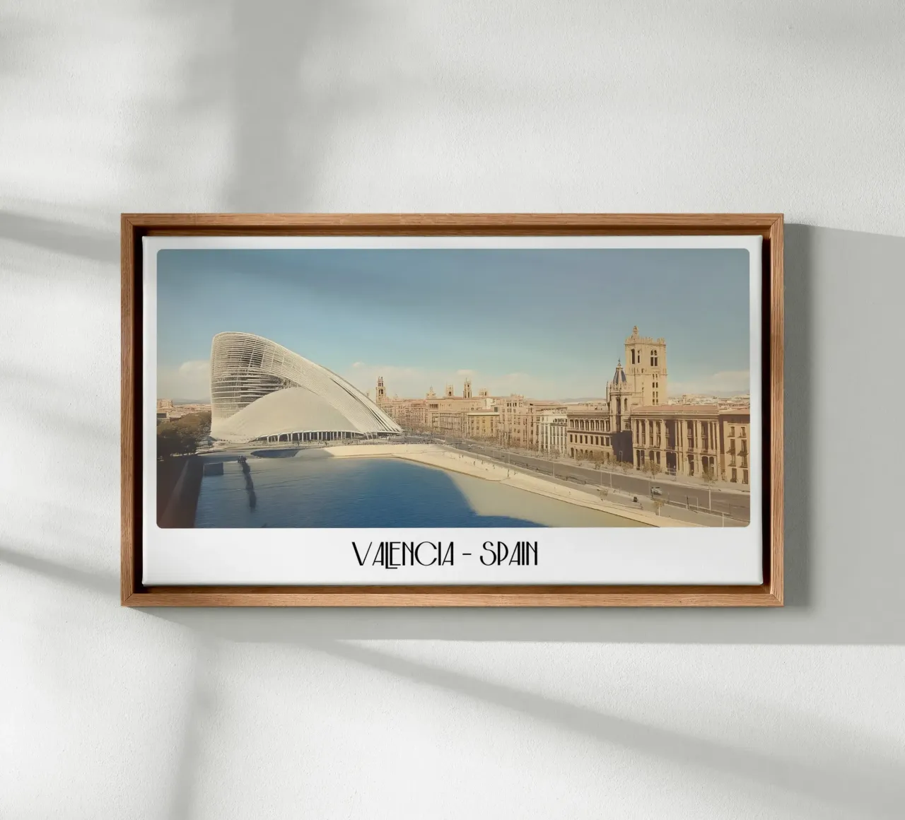Valencia Kunst & Wetenschappen Stadsgezicht - Spanje Modern Vintage canvas met Baklijst van ClubArt