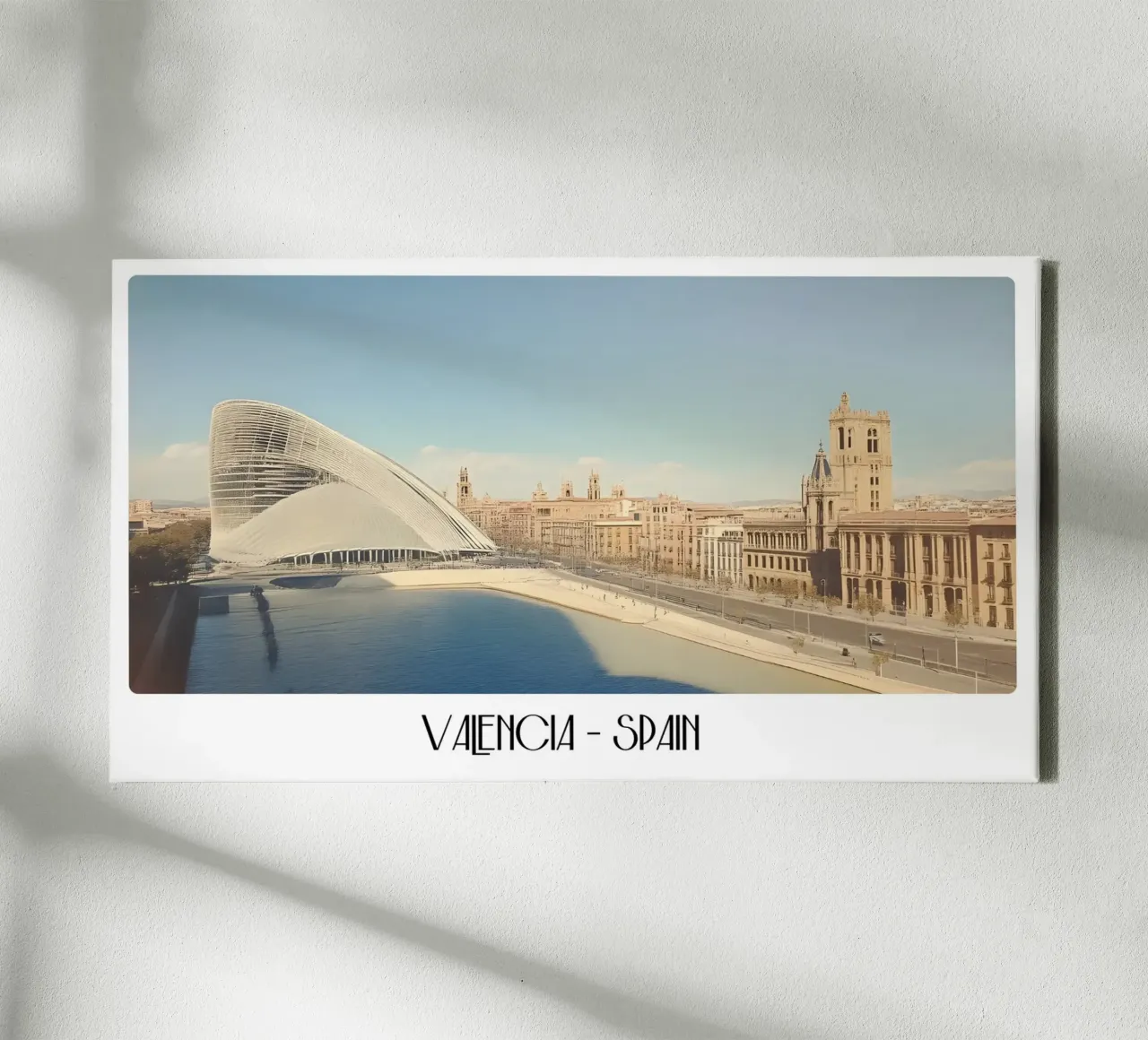Valencia Kunst & Wetenschappen Stadsgezicht - Spanje Modern Vintage canvas met Baklijst van ClubArt