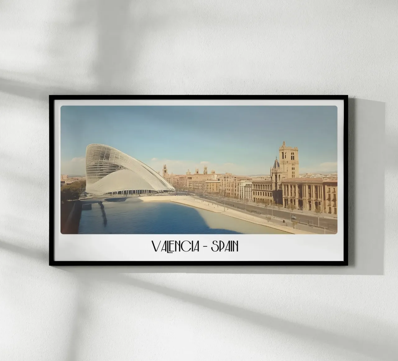 Paesaggio urbano di Valencia - Spagna Moderna Vintage poster da ClubArt
