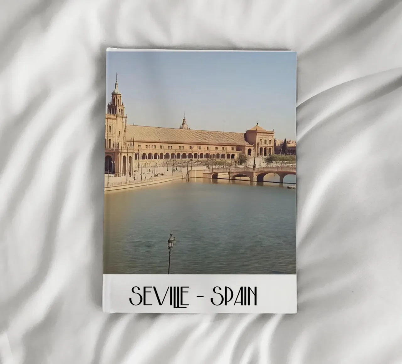 Seville Plaza de España - Spain Vintage Architectural Art notebook by ClubArt