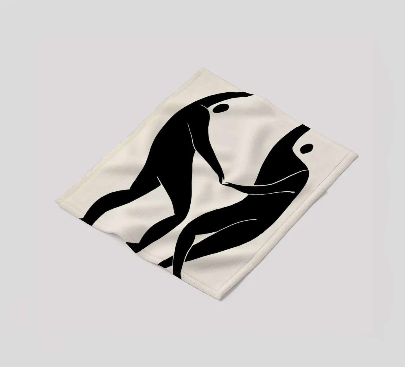 Dancing Figures 2 fleecedeken van Graphite