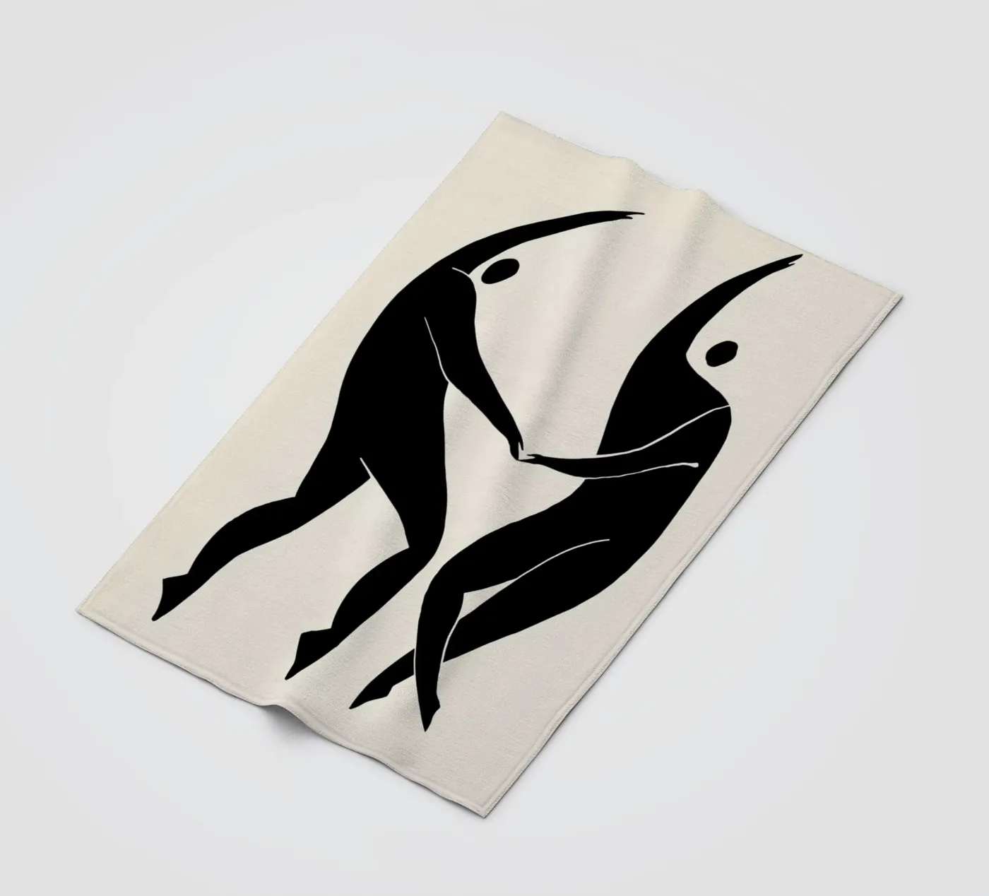 Dancing Figures 2 fleecedeken van Graphite