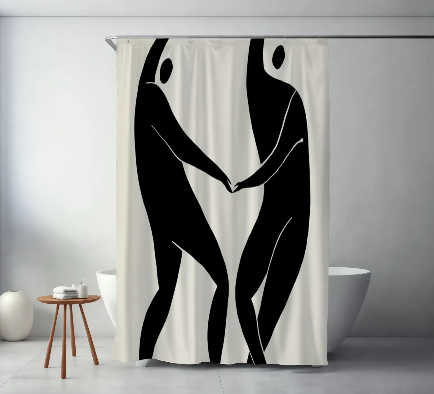 Dancing Figures 2 douchegordijn van Graphite