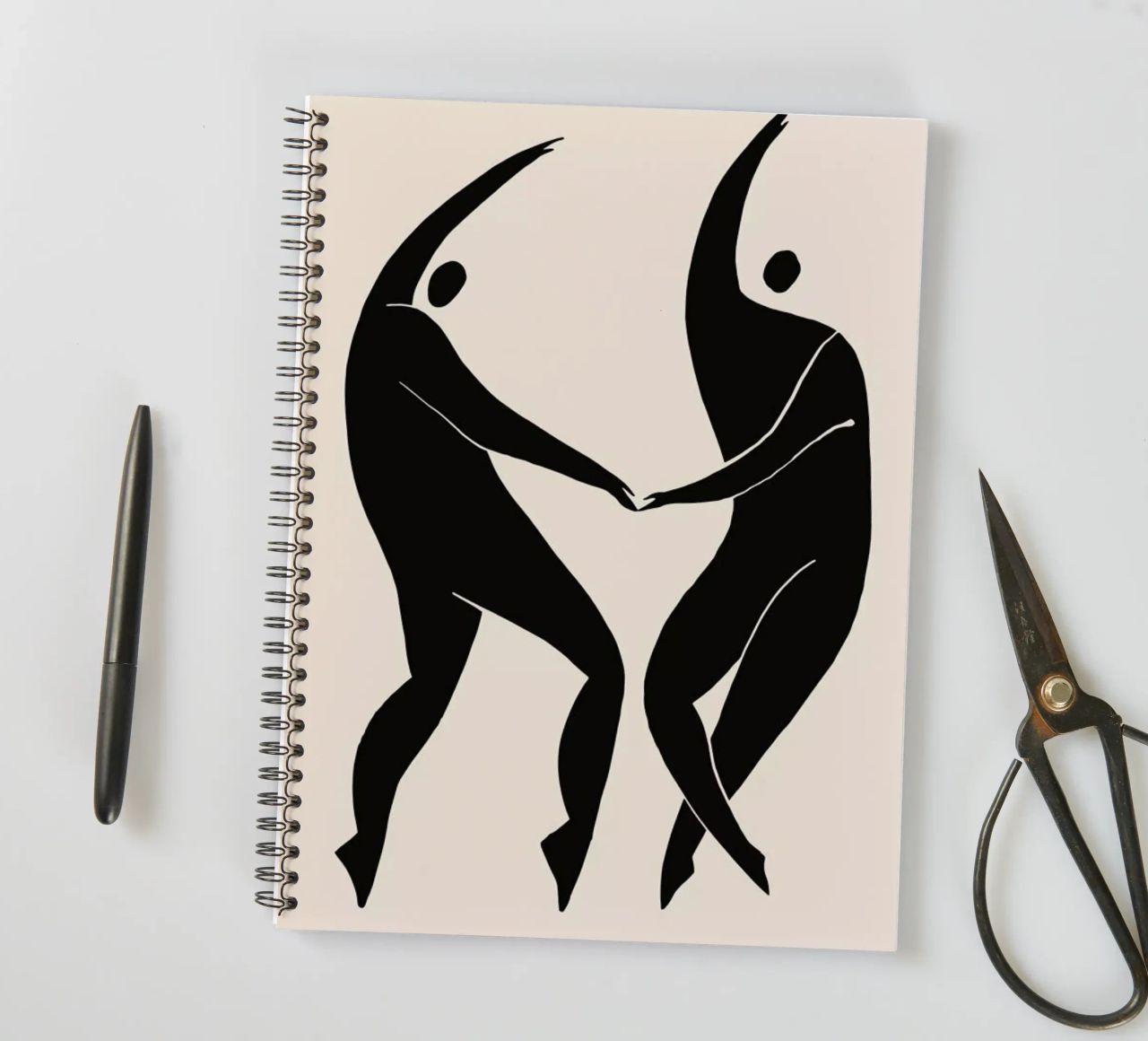 Dancing Figures 2 spiral notebook by Graphite
