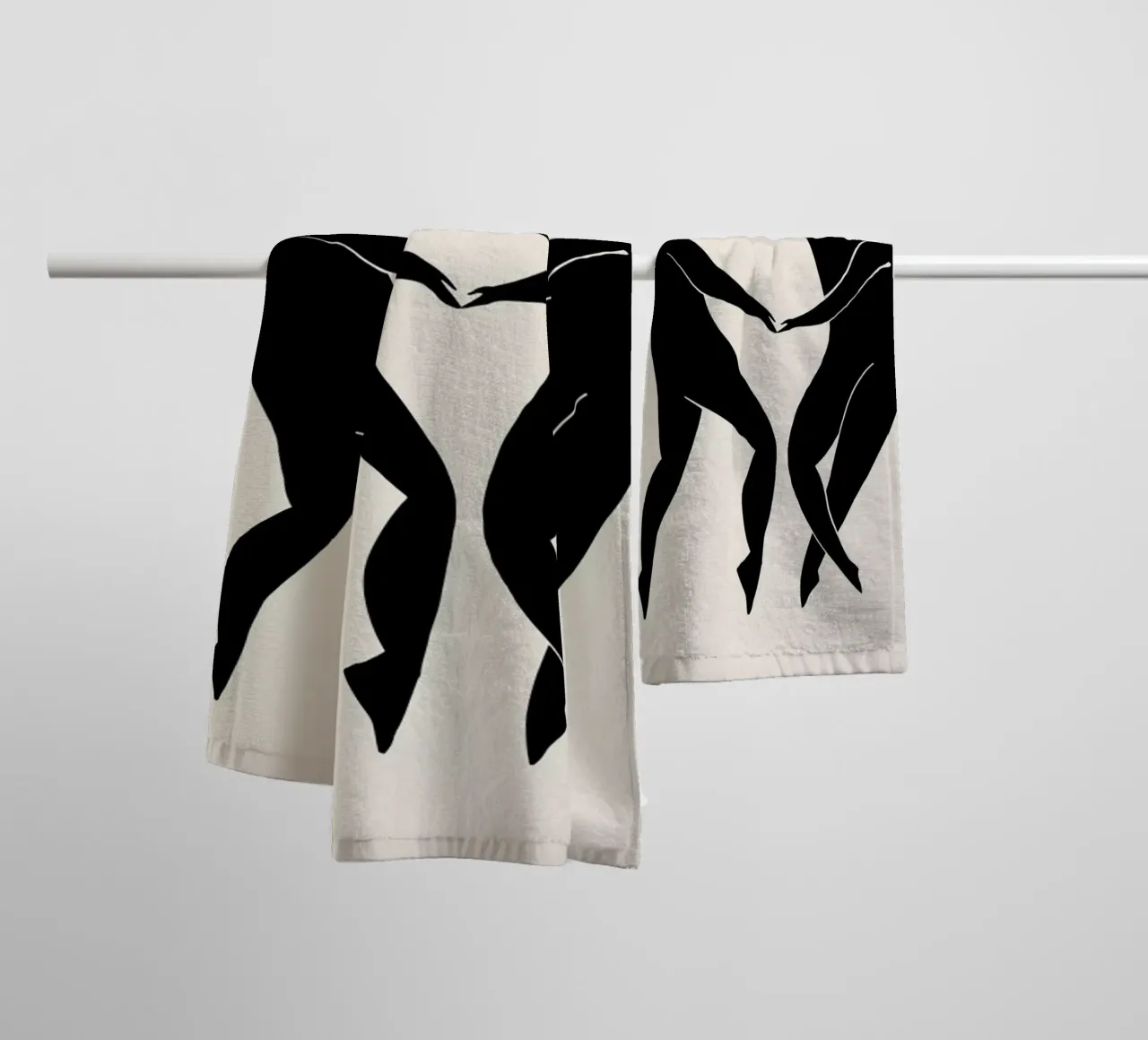 Dancing Figures 2 Handtuch von Graphite