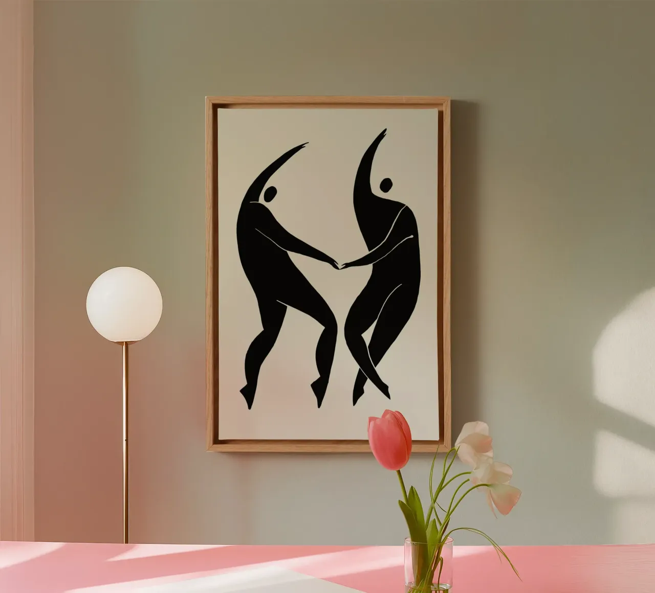 Dancing Figures 2 Leinwand von Graphite