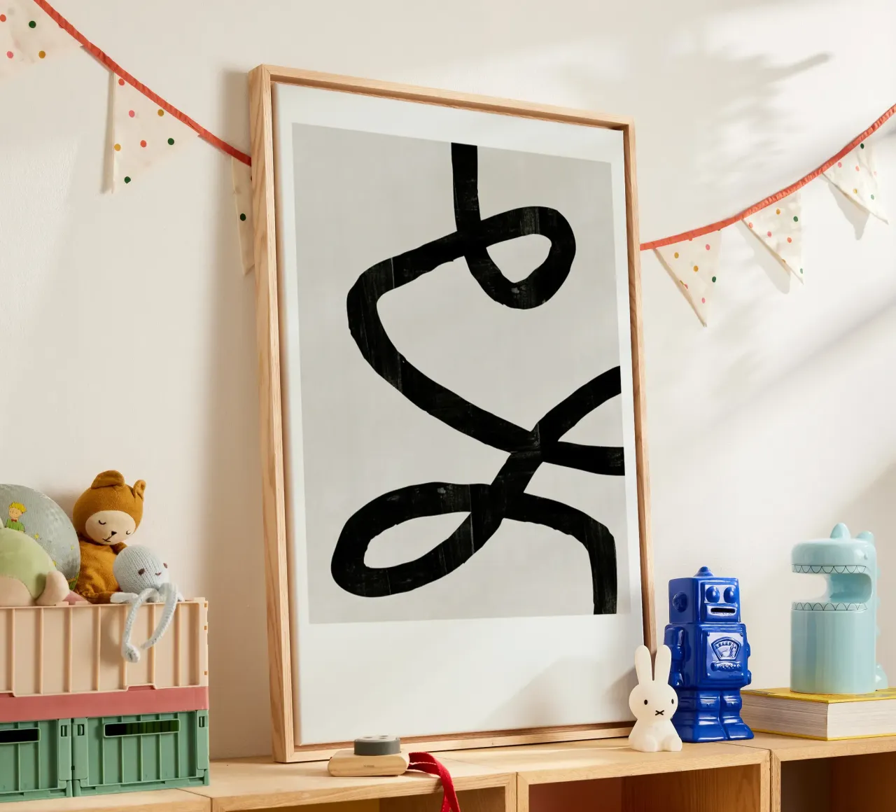 The Line No. 2 tela con Cornice a cassetta da typealive