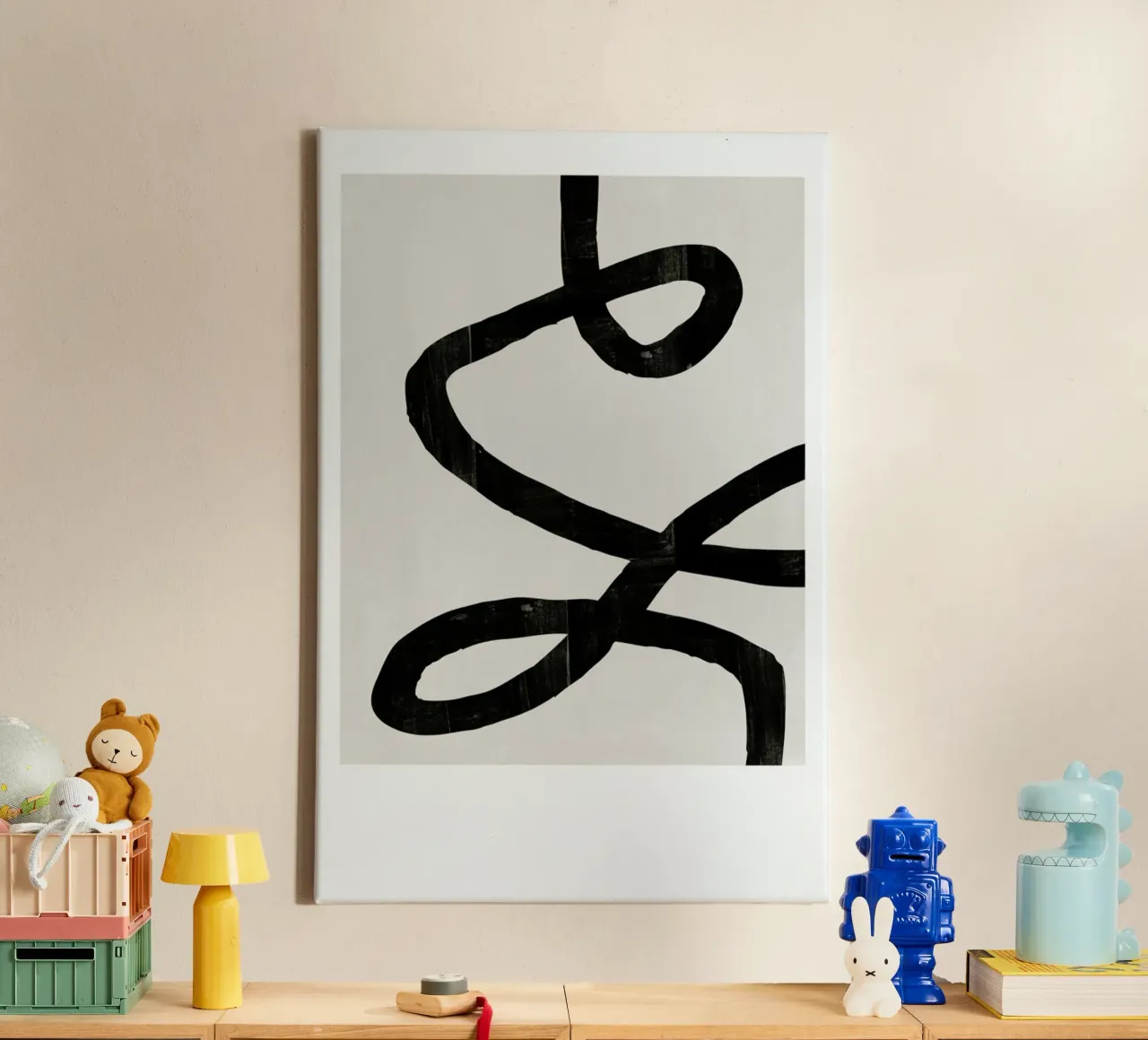 The Line No. 2 tela con Cornice a cassetta da typealive