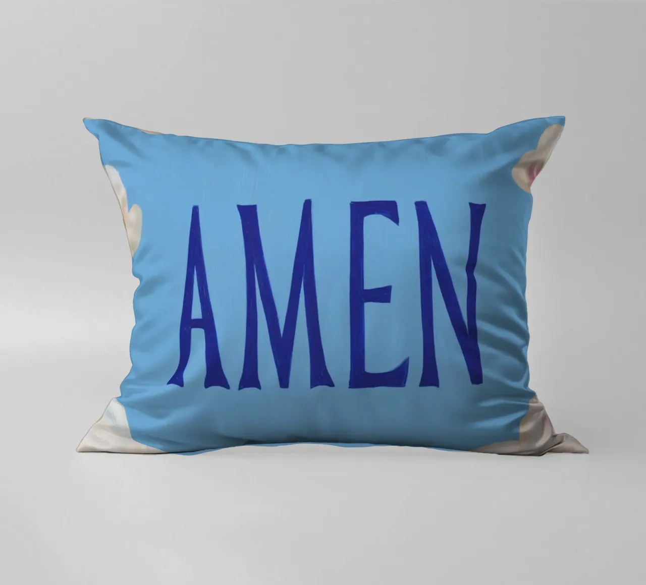Amen mit Wölkschen Kissen von Carinaprint