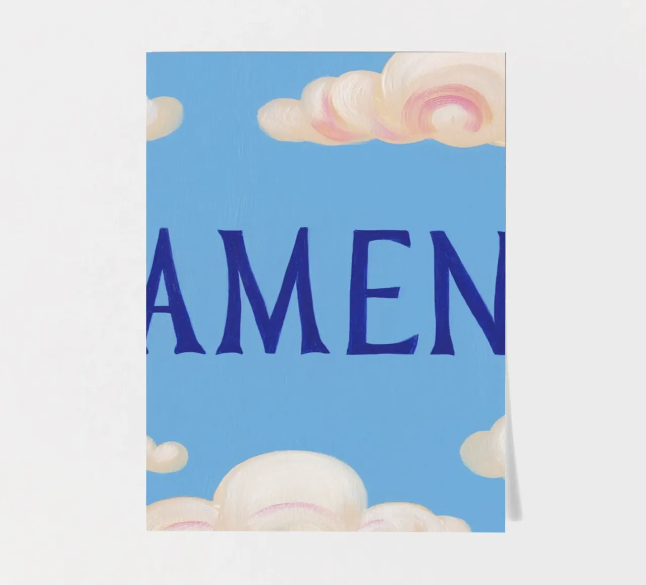 Amen mit Wölkschen Stickerbogen von Carinaprint