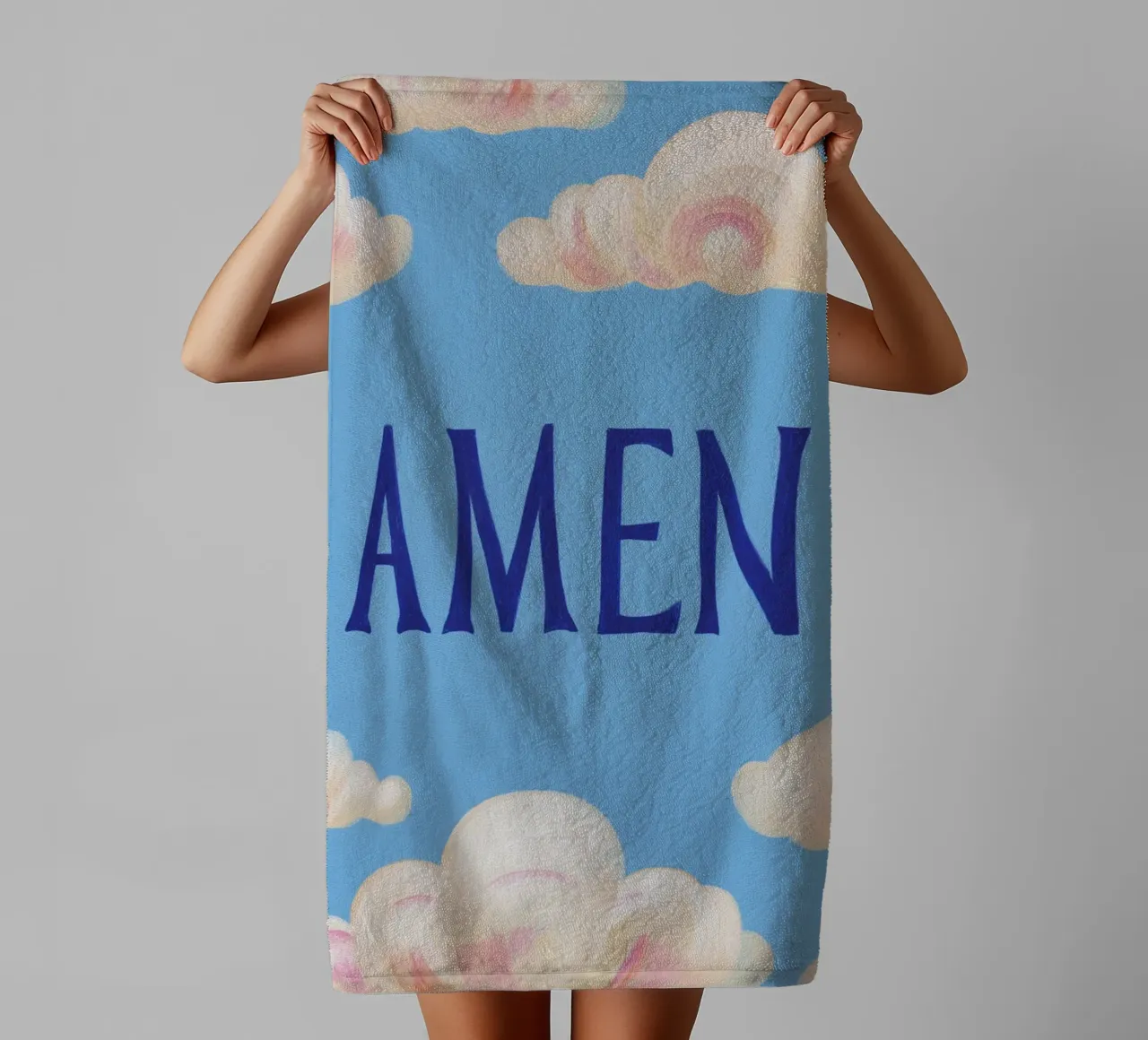 Amen with Wölkschen towel by Carinaprint